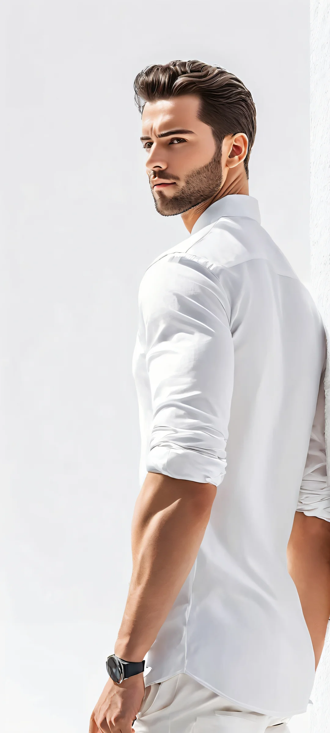 Beautiful digital art of men on a white background, perfectly optimized for iPhone and Android devices.