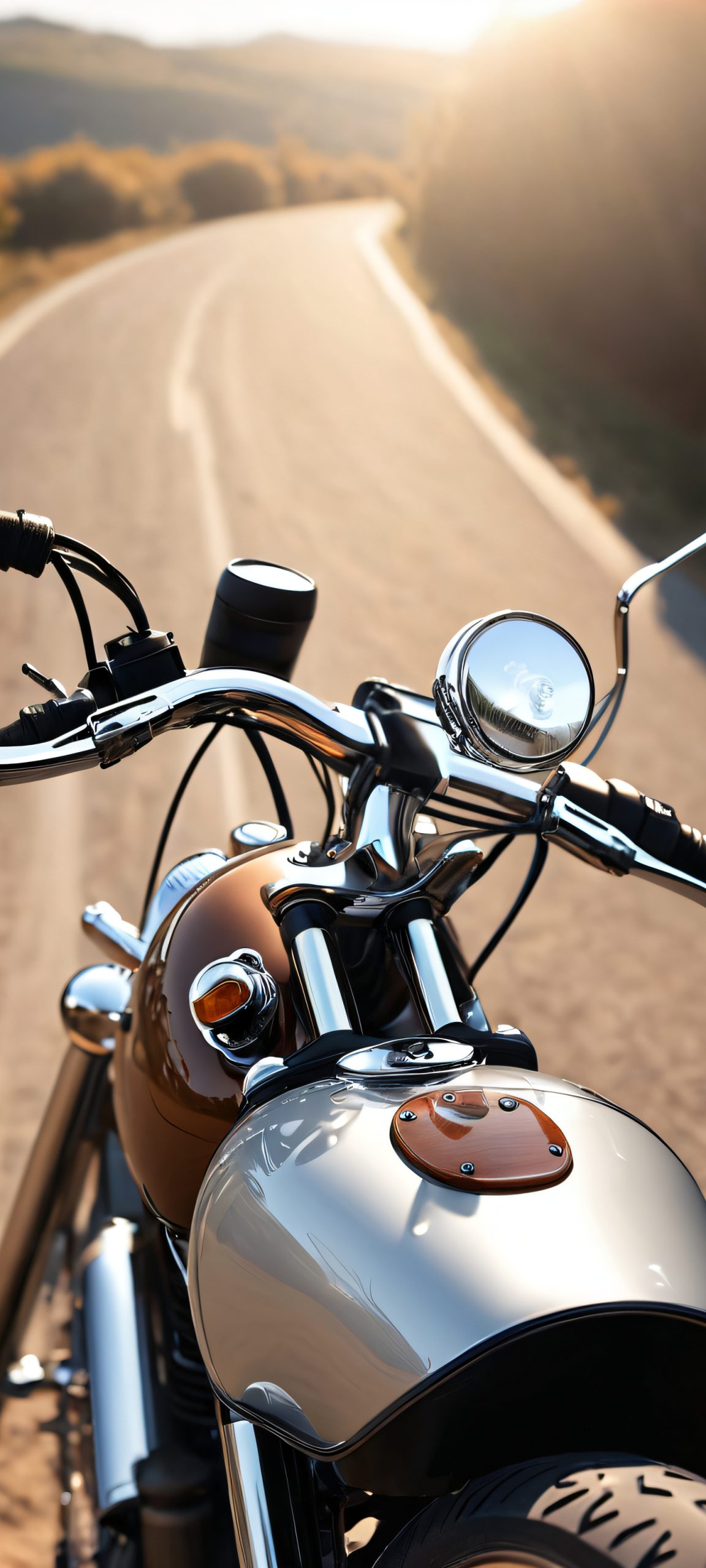 A stunning image of bikes against a sunny outdoor backdrop for iPhone and Android devices.