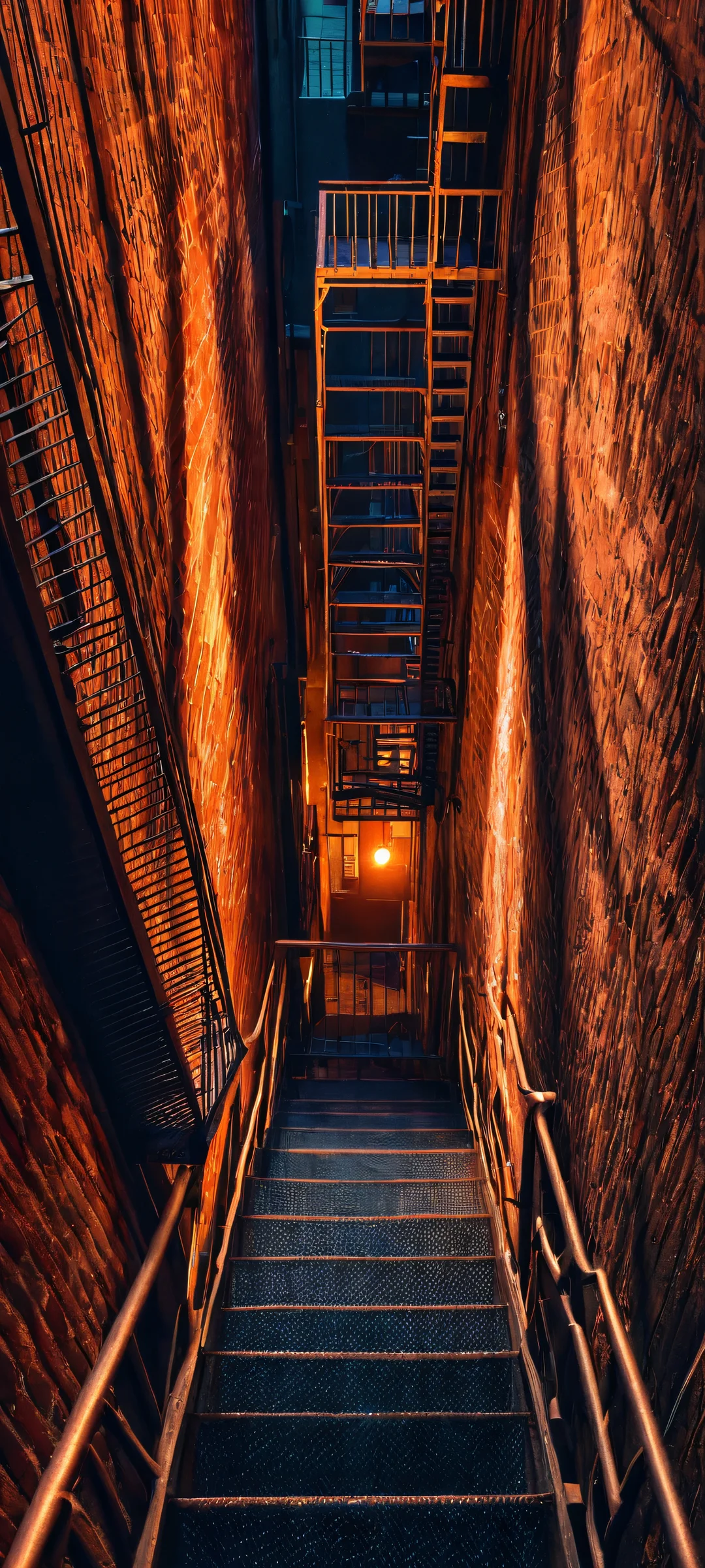iPhone and Android users can experience the thrill of descending fire escape stairs in a dark alley at midnight, with the city lights shining bright above.