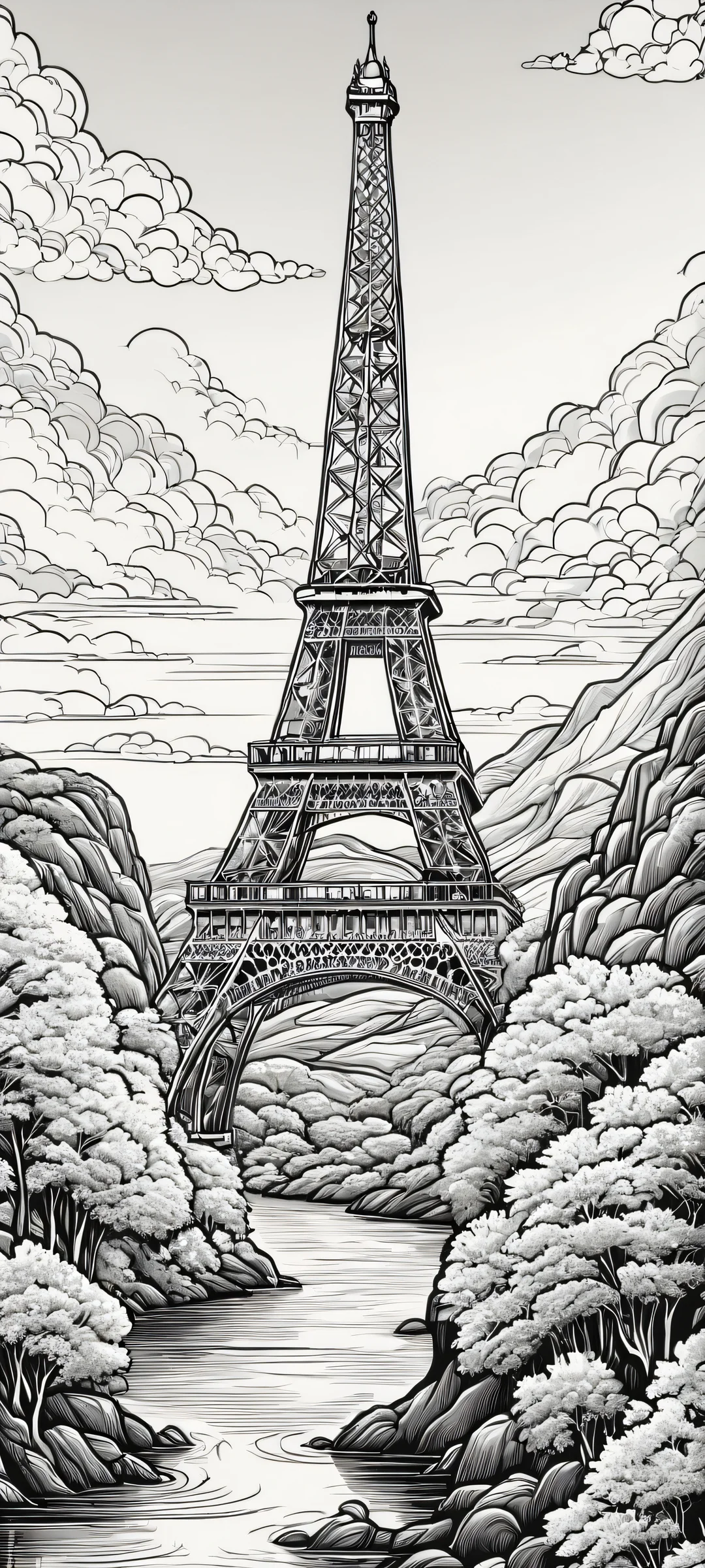 Midnight Masterpiece QHD Smartphone Background A stunning vertical art piece for iPhone/Android home screens, featuring a beautiful combination of bold lines and high contrast.