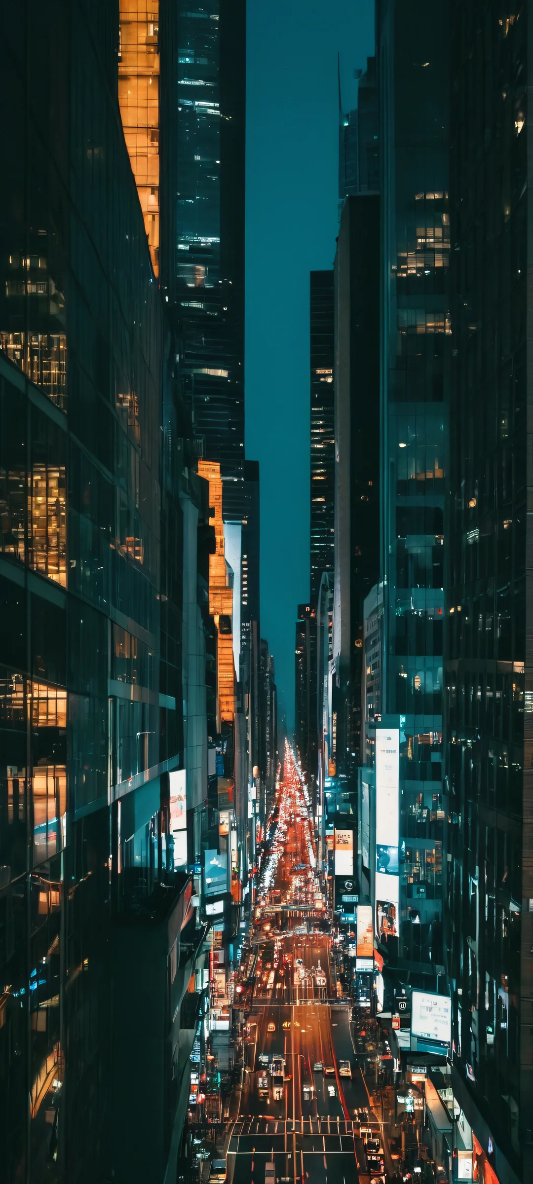 A stunning cityscape at dusk, perfectly suited for iPhone and Android devices.