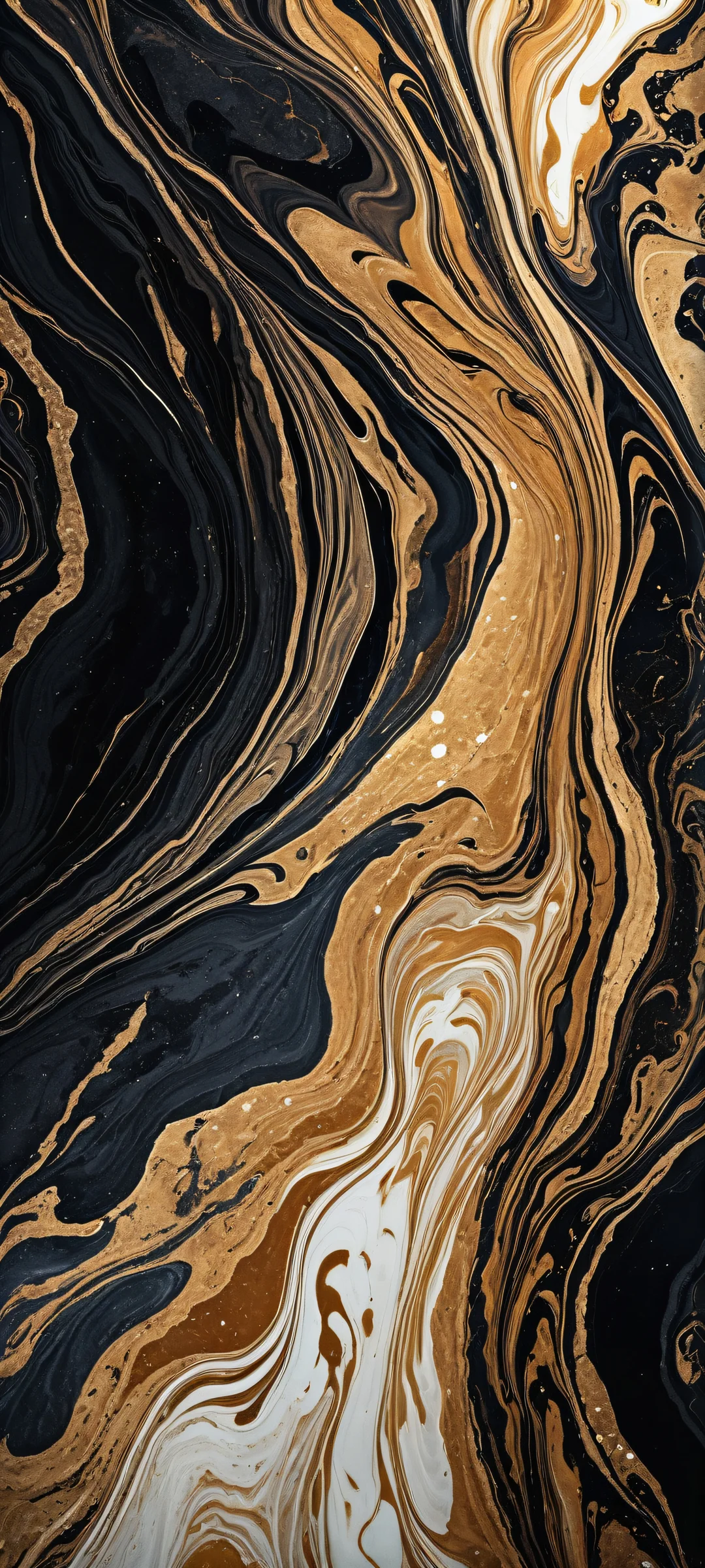Midnight Mirage Aesthetic Phone Wallpaper A mesmerizing liquid marble texture for iPhone/Android, perfect for a dark and sentimental home screen.