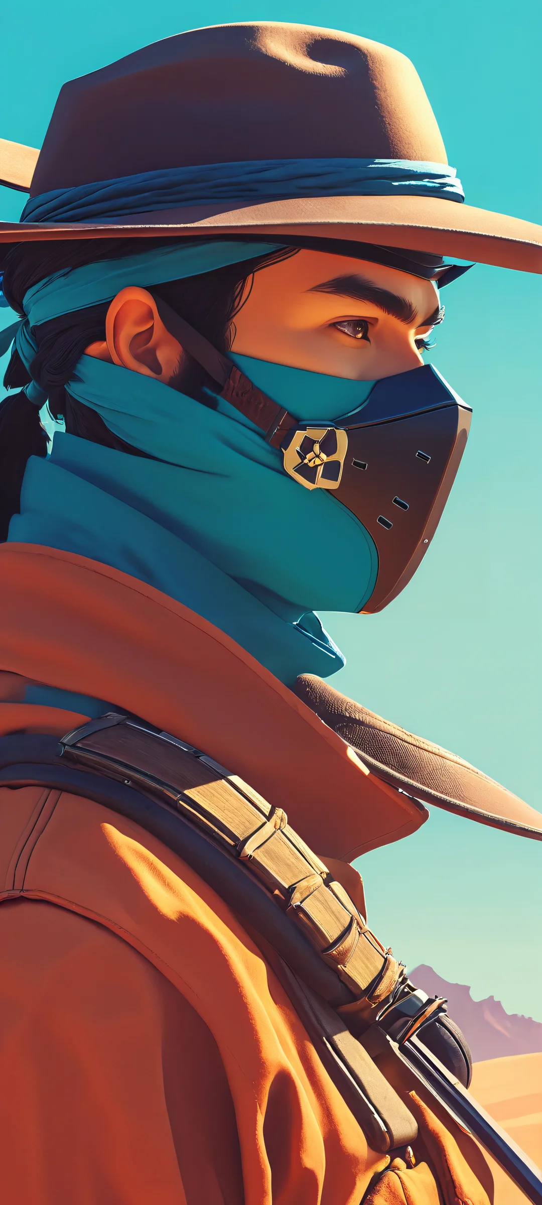 Midnight Ninja iPhone & Android Wallpaper Ninja silhouette against a starry night sky on an iPhone/Android mobile device