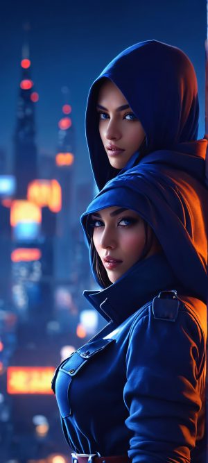 midnight pursuit female assassin cityscape scaled