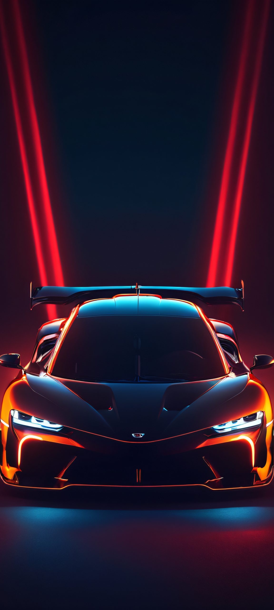 iPhone and Android wallpaper of cars at night - a minimalist masterpiece