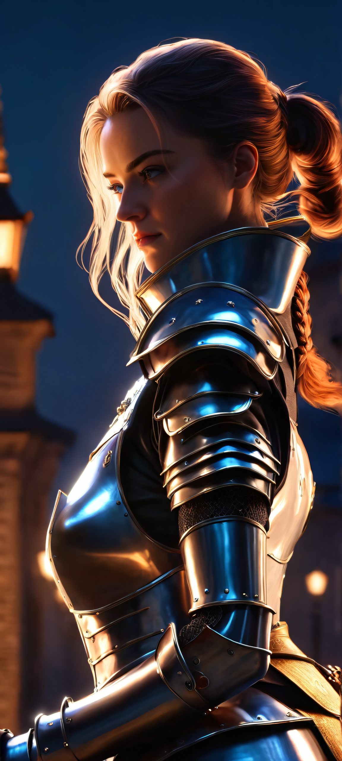 midnight warrior cityscape nightmare verticall phone wallpaper scaled