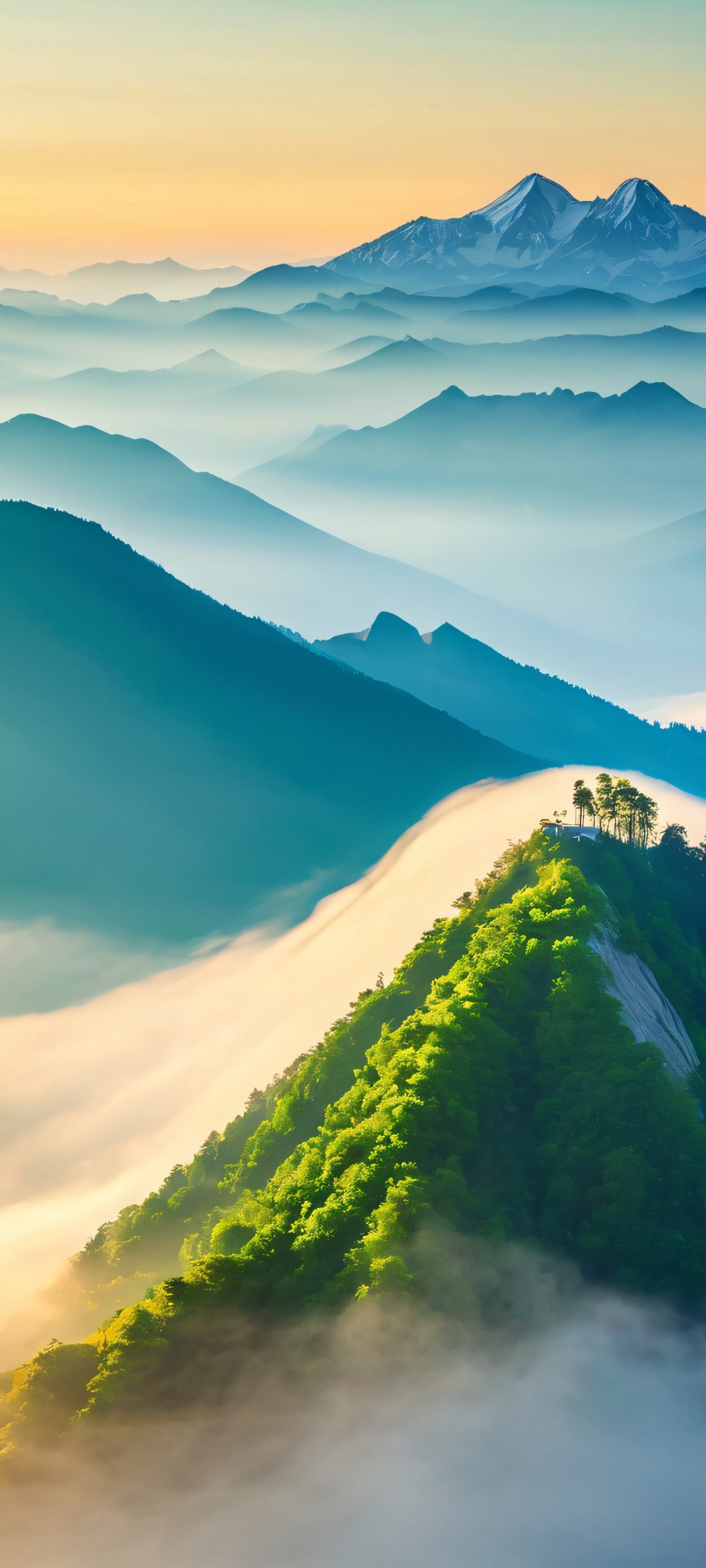 misty mountain peak sunrise scaled