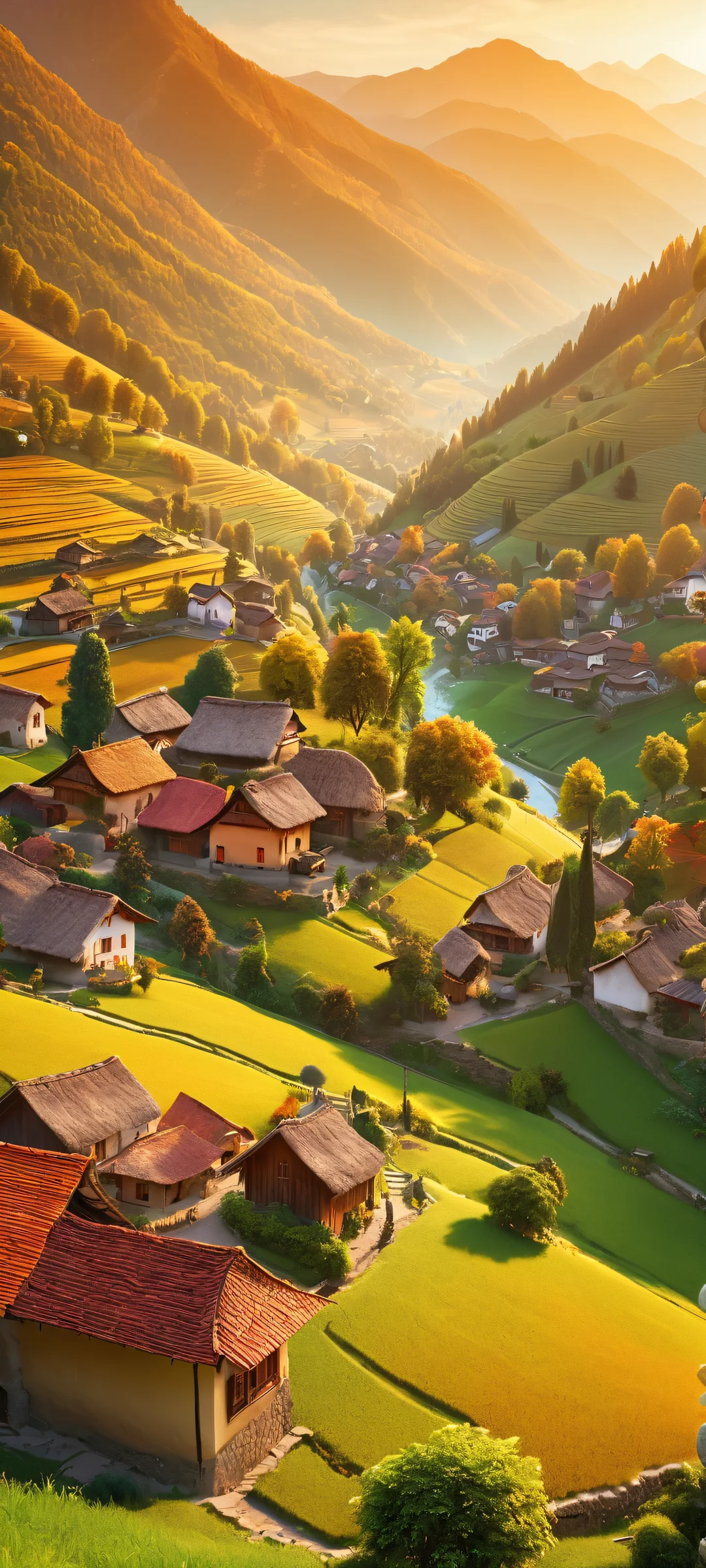 iPhone and Android users will love this breathtaking misty valley landscape wallpaper featuring vibrant earth tones. Perfectly optimized for your mobile device.