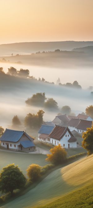 misty village dawn scaled