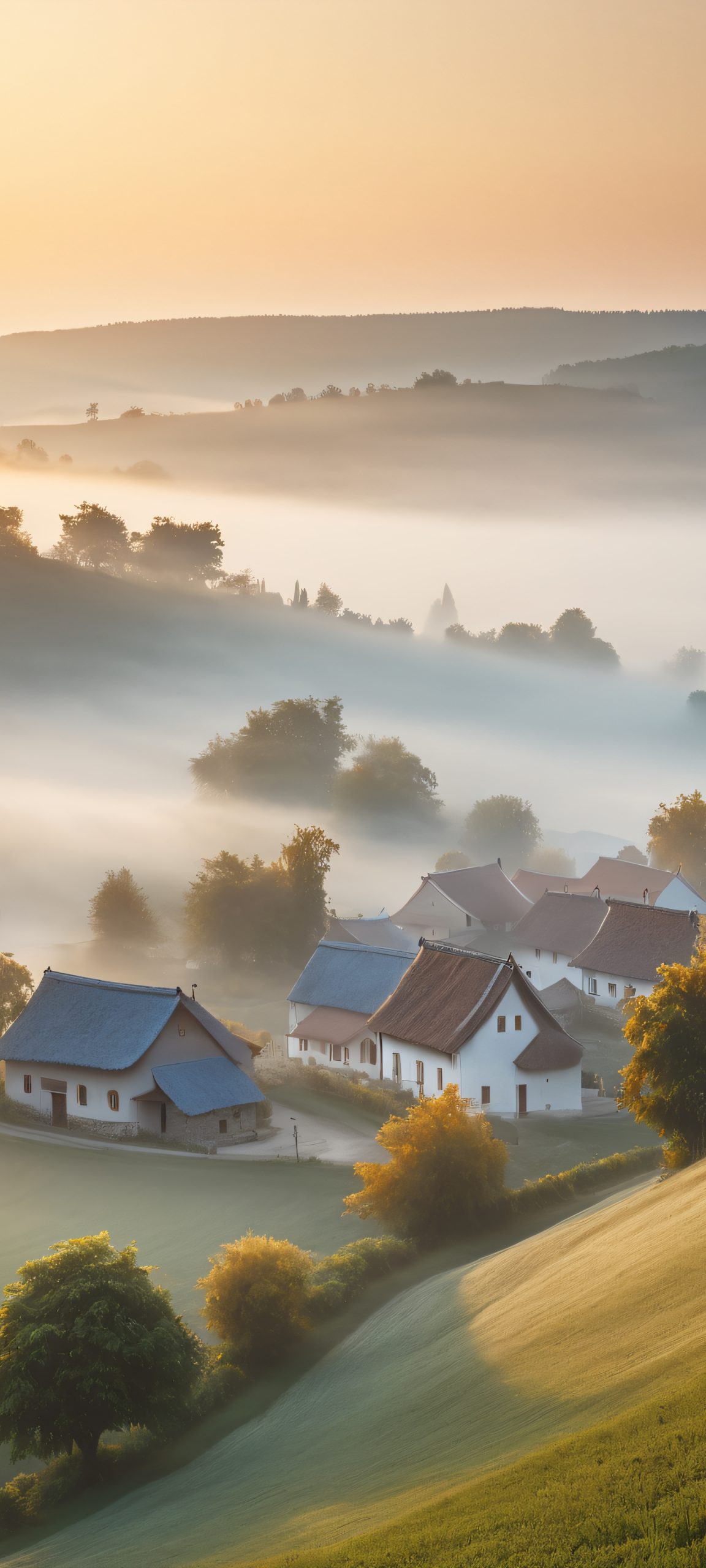 misty village dawn scaled