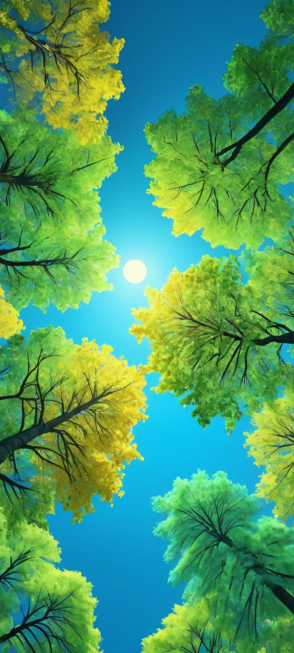 A serene moonlit forest scene on your iPhone/Android, perfect for a peaceful night.