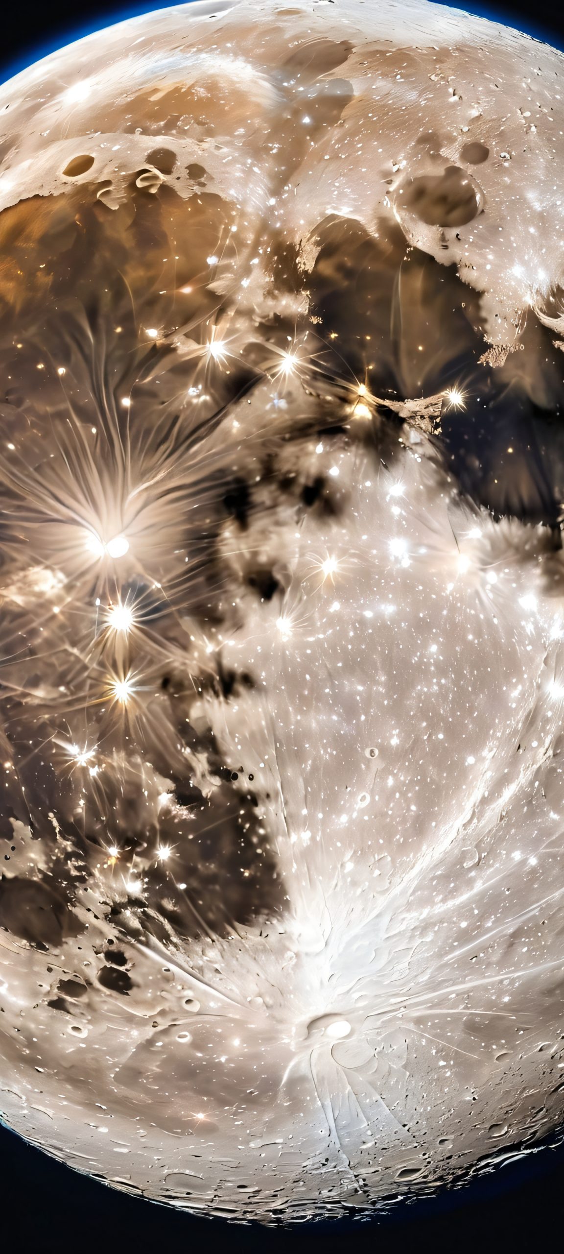 Stunning moonlit landscape wallpaper perfectly optimized for iPhone, Samsung Galaxy, and Android home screens, featuring breathtaking details of the moon and space