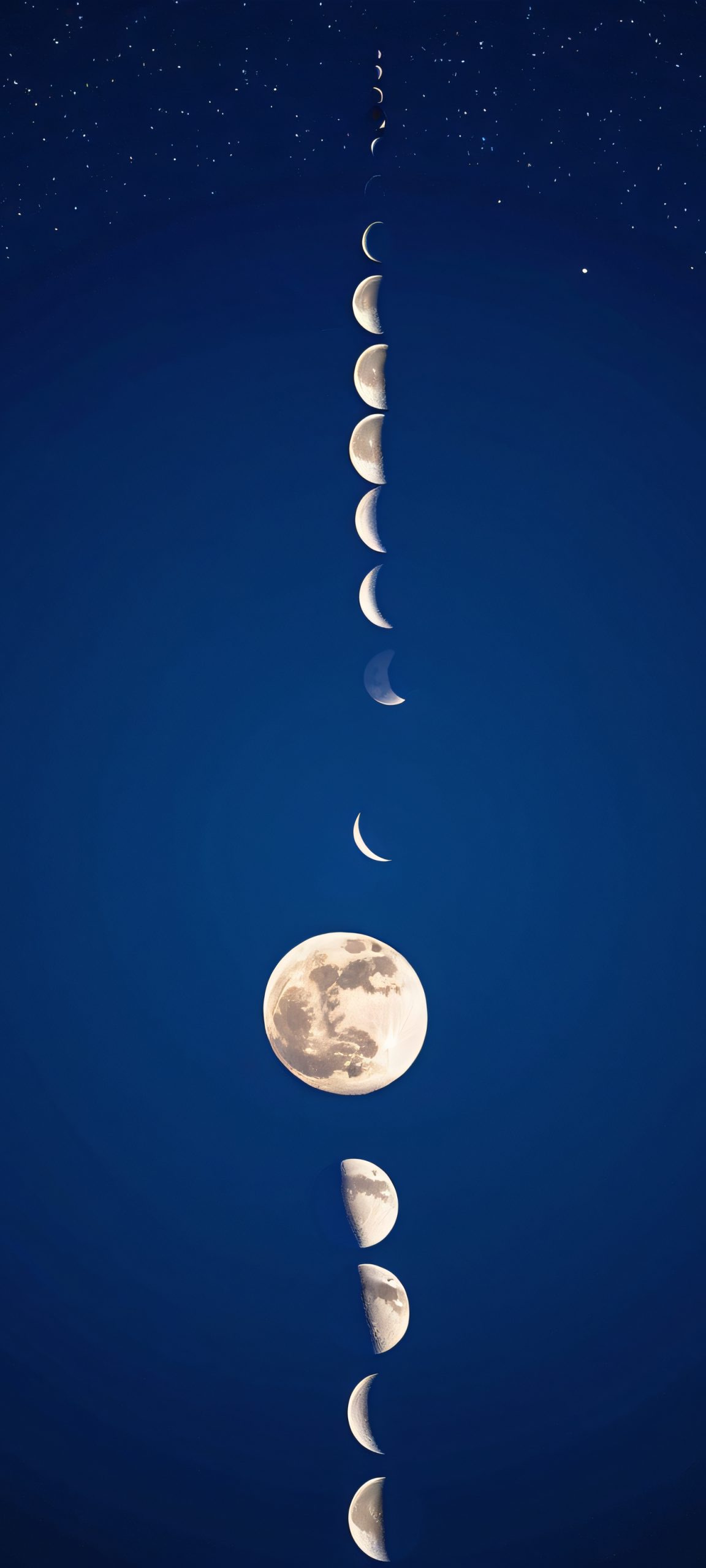 Breathtaking Moon Phases and Night Sky design for iPhone and Android, perfect for home screens