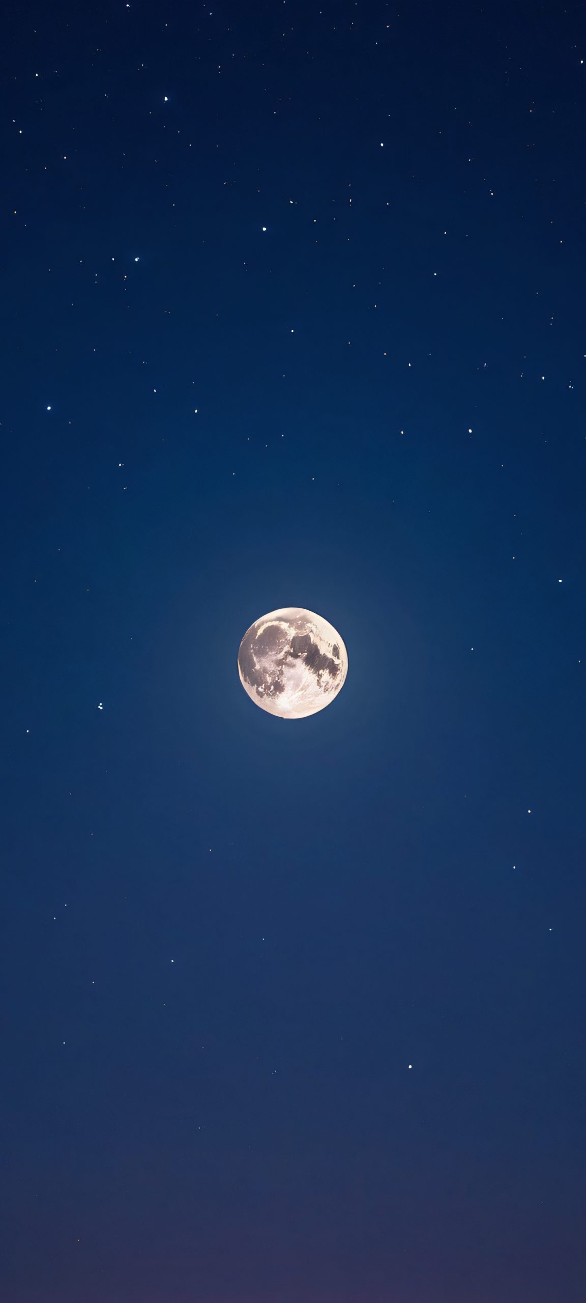 iPhone and Android user's night sky wallpaper featuring the majestic moon and stars, perfect for home screens
