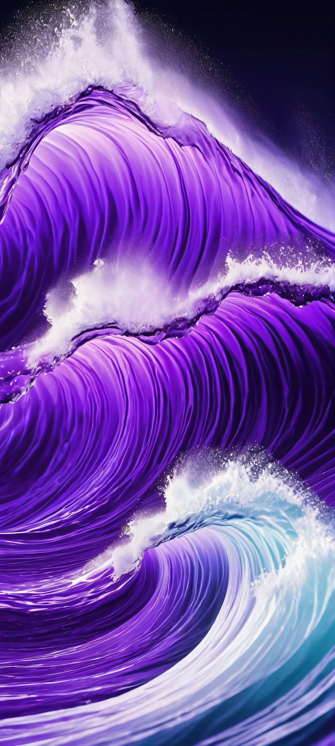 Moonlit Ocean Tides Aesthetic Phone Wallpaper A stunning abstract wallpaper of waves under the soft glow of moonlight. Perfectly suited for iPhone/Android home screens.