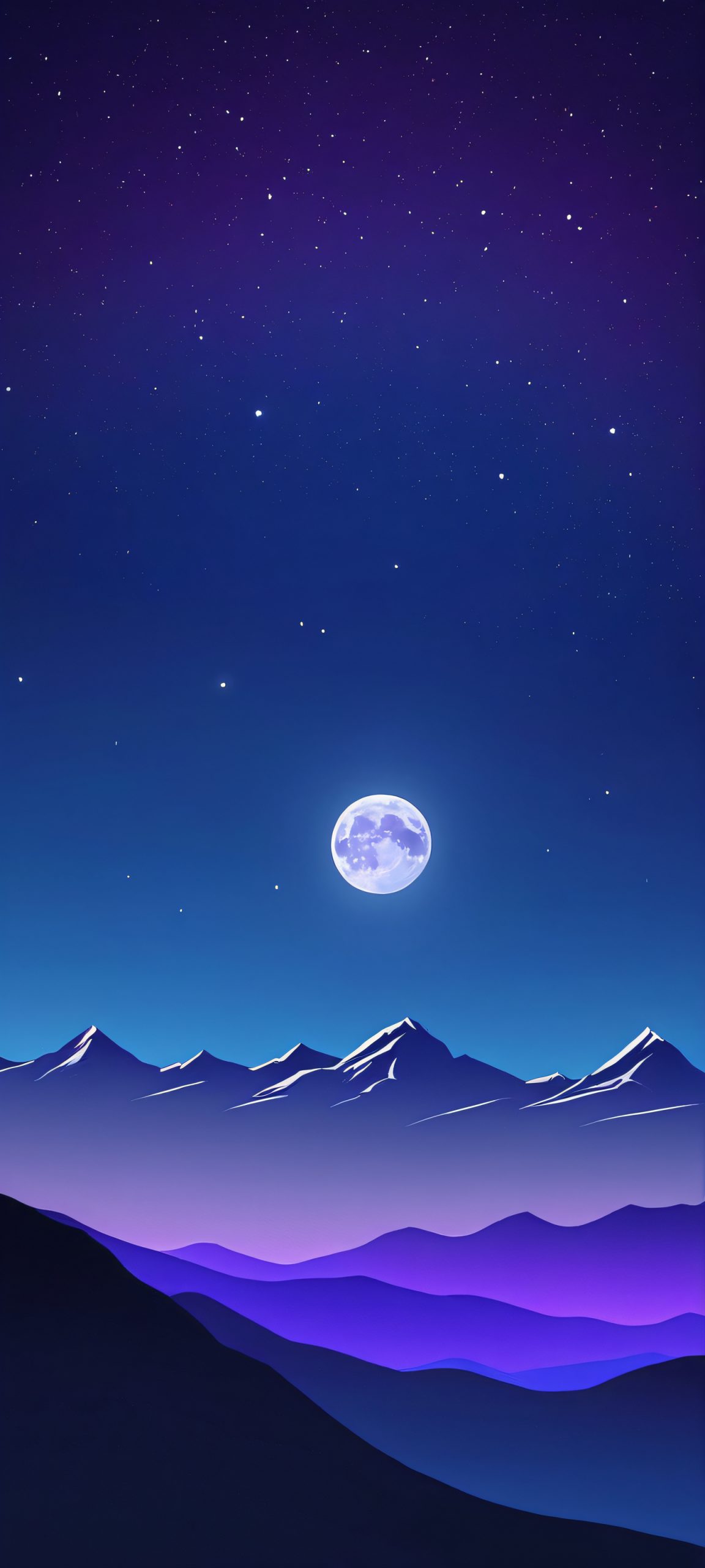Breathtaking mountain silhouette against a night sky with a hint of moonlight. Perfect for iPhone and Android devices.