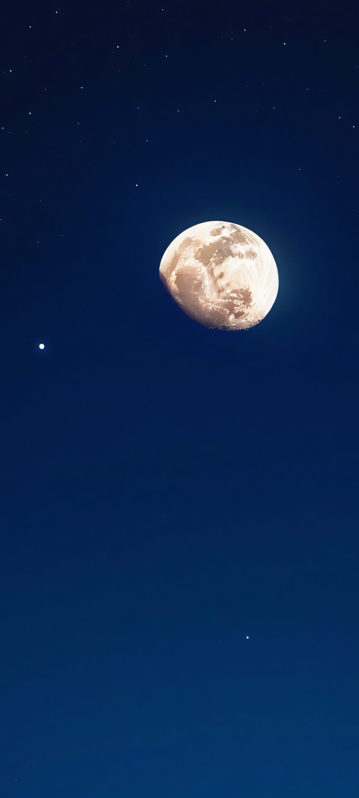 A stunning vertical wallpaper of the moon at night, perfect for your iPhone or Android phone. Highly detailed and optimized for your mobile device.