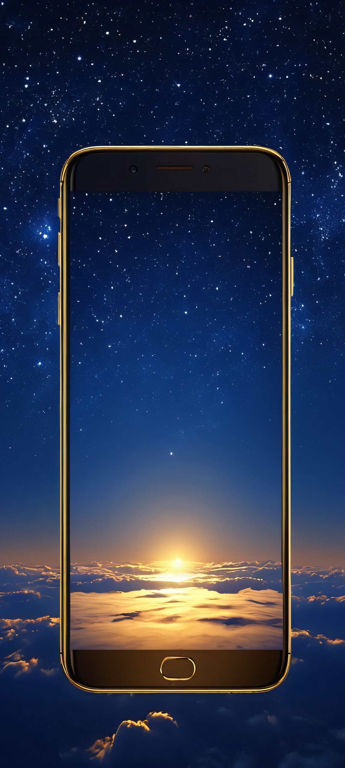 iPhone and Android users, unlock a breathtaking view of the moonlit starry night sky on your mobile device.