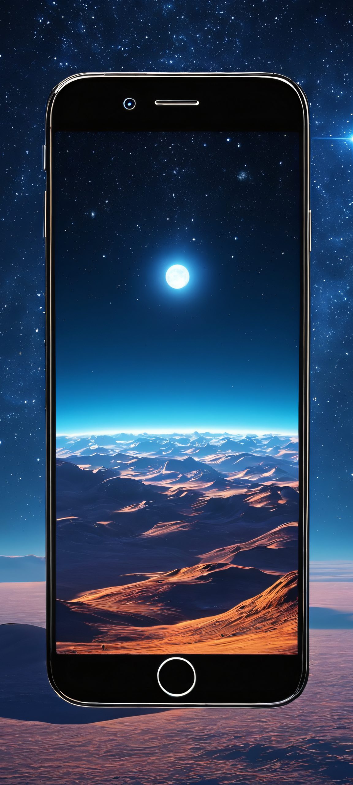 iPhone/Android users, immerse yourself in this stunning moonlit landscape, perfectly optimized for your device's high-definition display