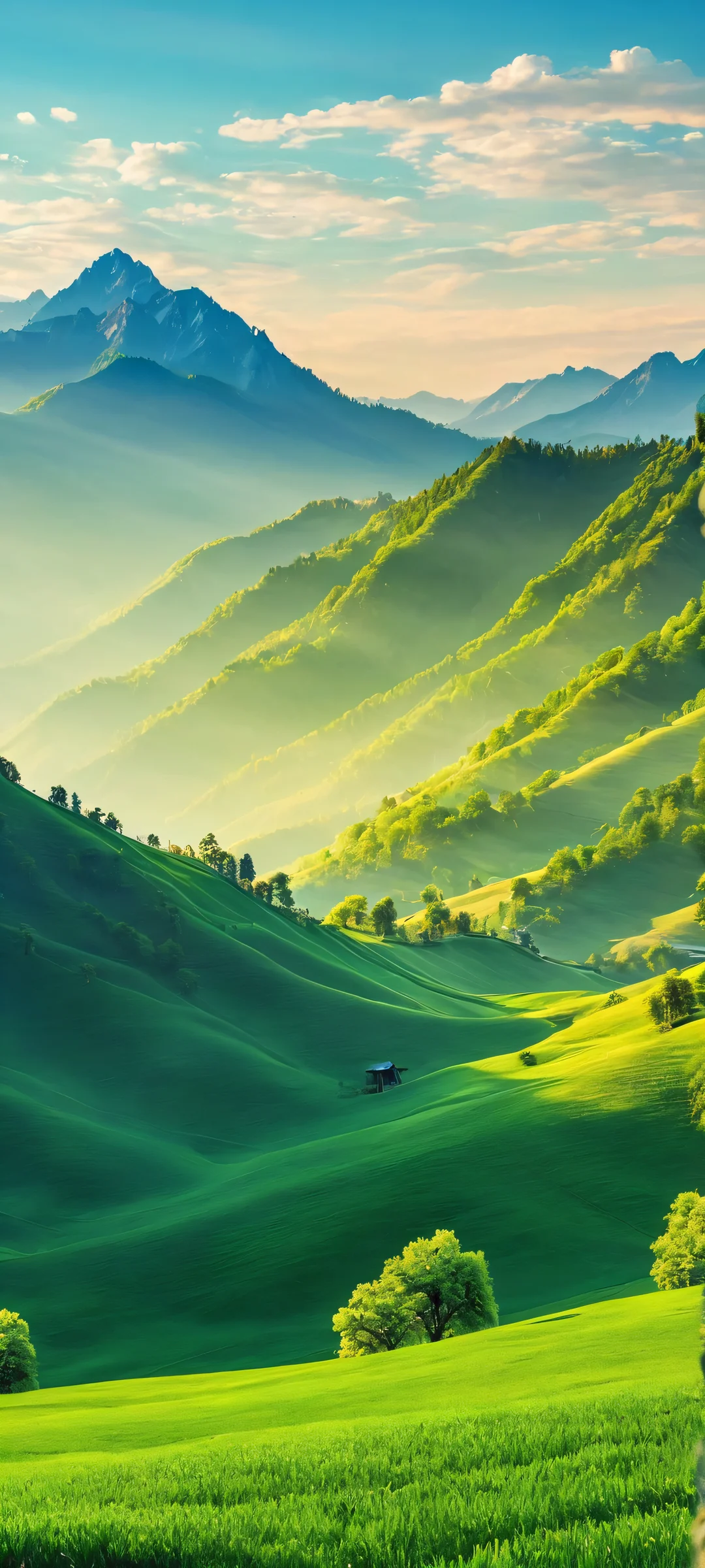 Mountain Majesty 2K Mobile Background A stunning vertical mobile wallpaper of a majestic mountain range on an iPhone/Android device