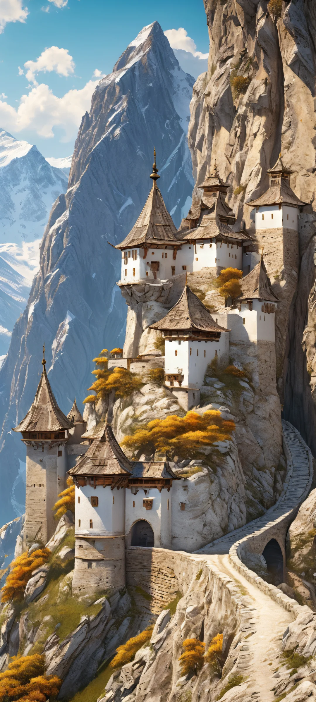 iPhone/Android users can gaze upon the breathtaking Mountain Pass Fortress landscape, featuring condor nests and majestic earth tones.