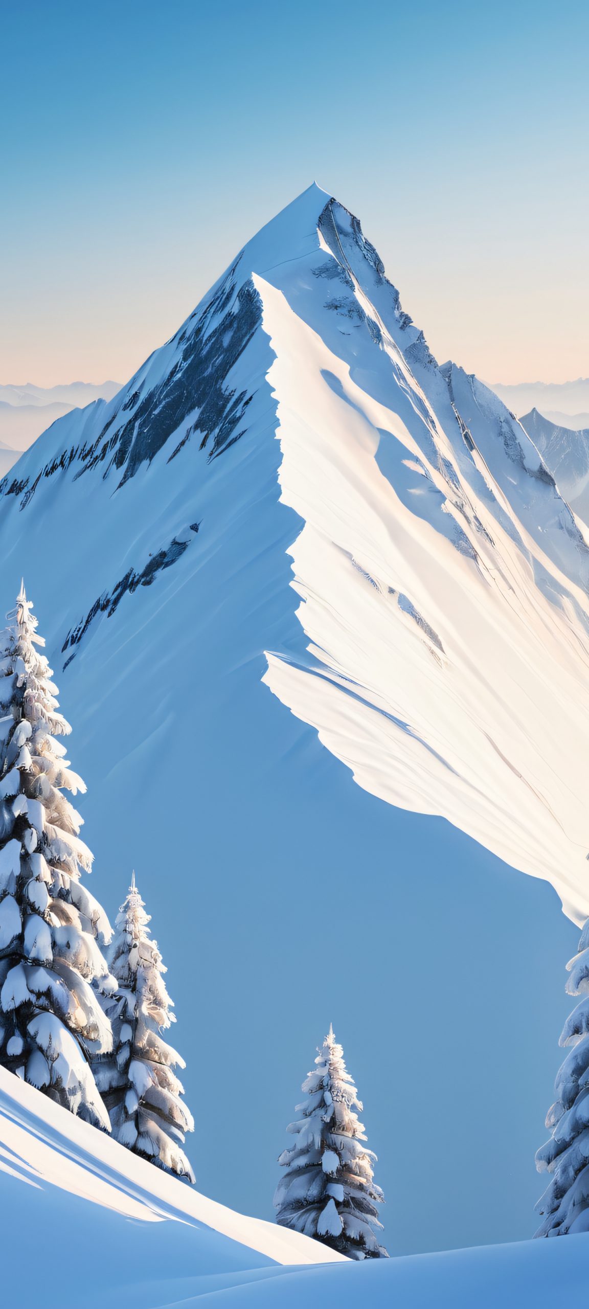 mountain peak sunrise winter wallpaper scaled
