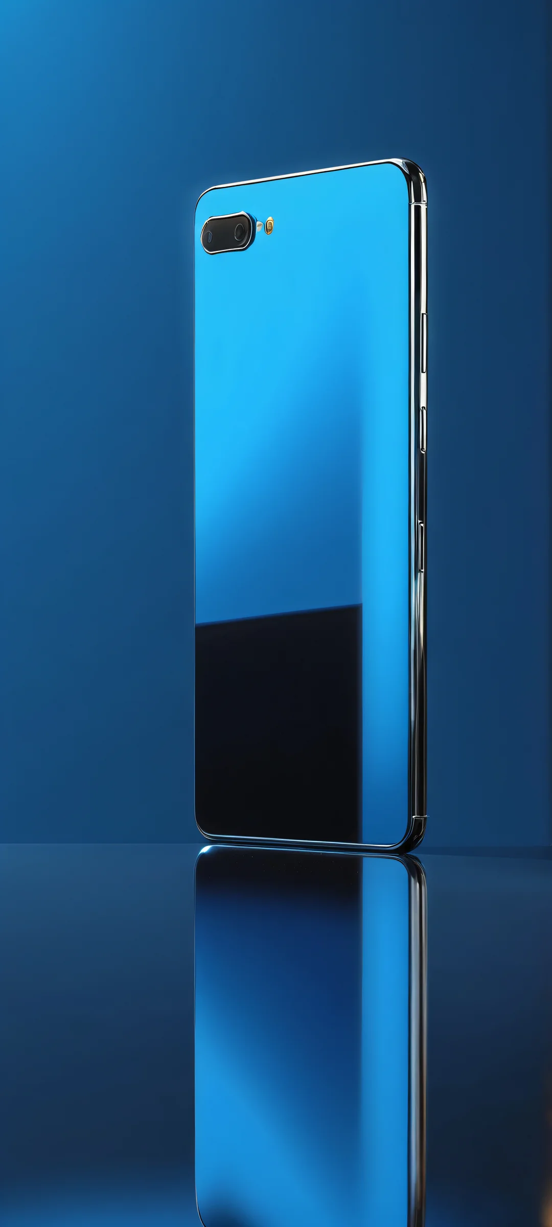 iPhone/Android wallpaper featuring a stunning blue reflection digital art. Perfectly optimized for your mobile home screen.