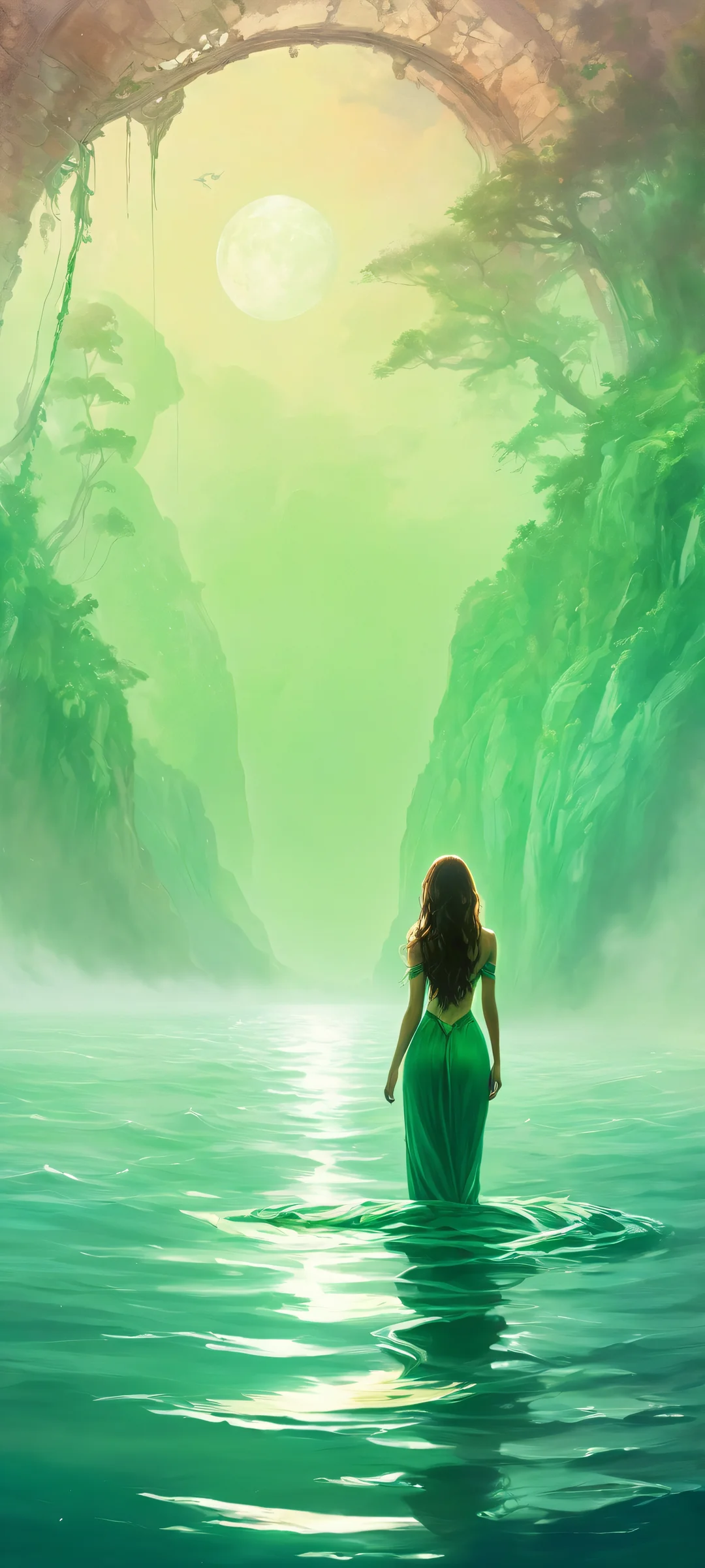 iPhone and Android users, set sail for adventure with this stunning sailor and mermaid wallpaper, perfectly optimized for your mobile phone's home screen.