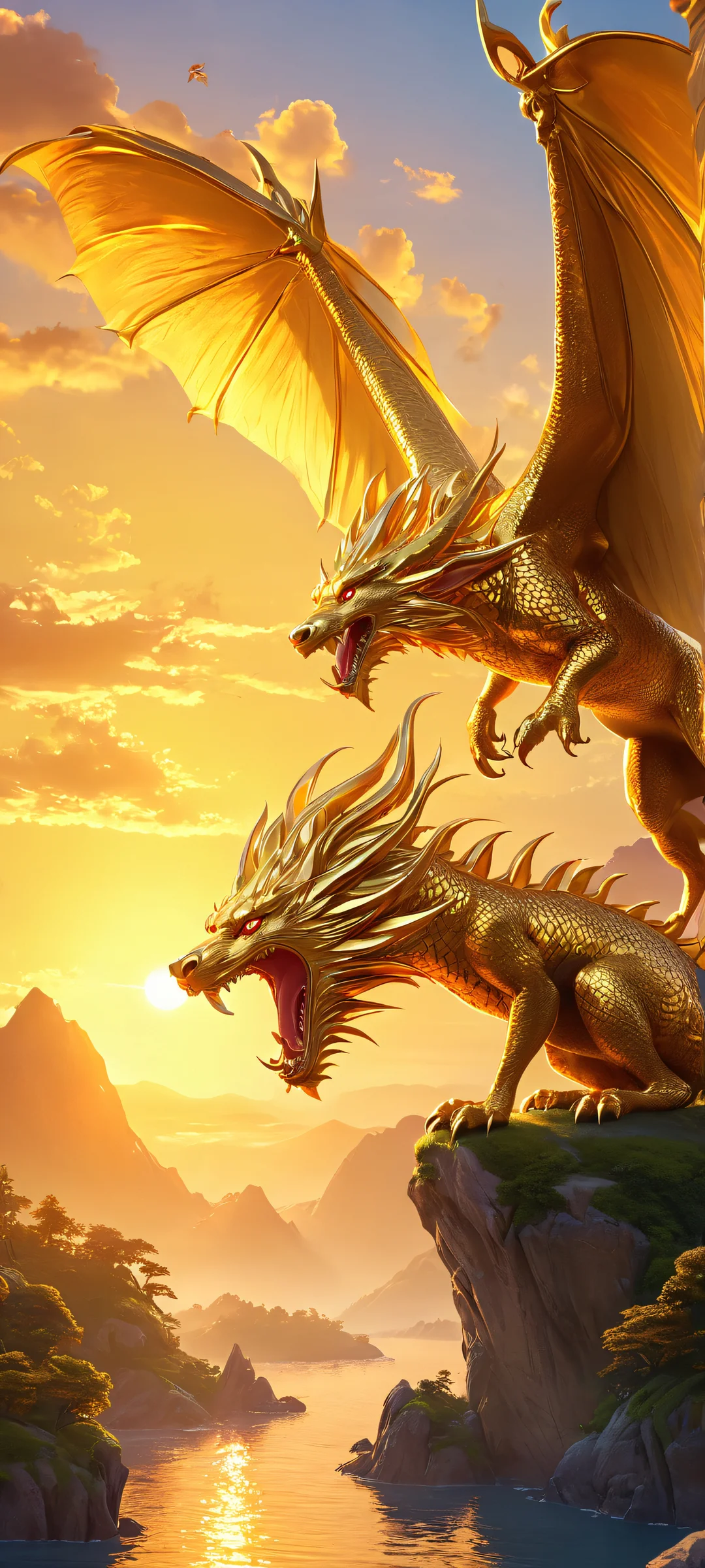 A stunning mythical creatures and mystic landscapes mobile wallpaper for iPhone/Android, perfect for your phone's home screen.