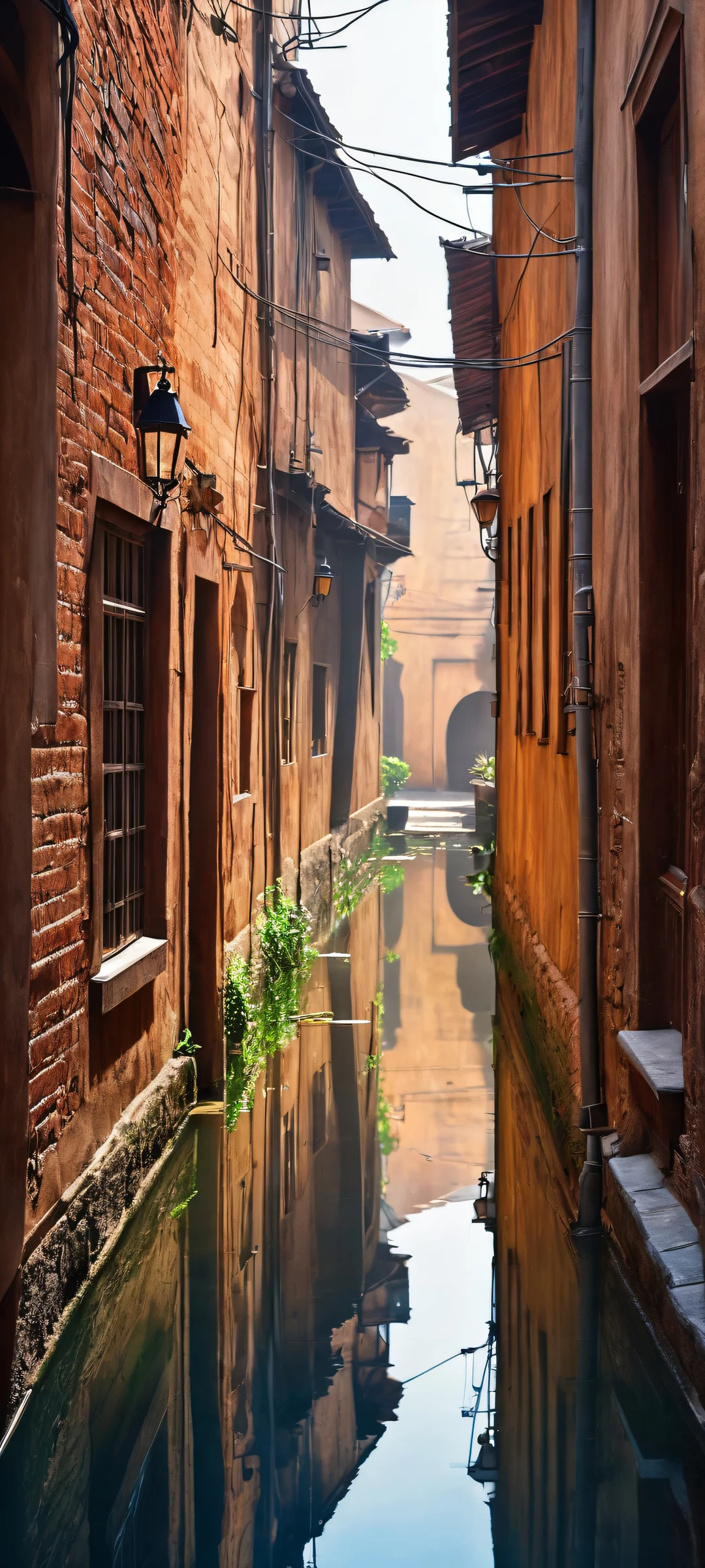 Explore the neon-lit alleyway of Jawa's cityscape on your iPhone/Android device.