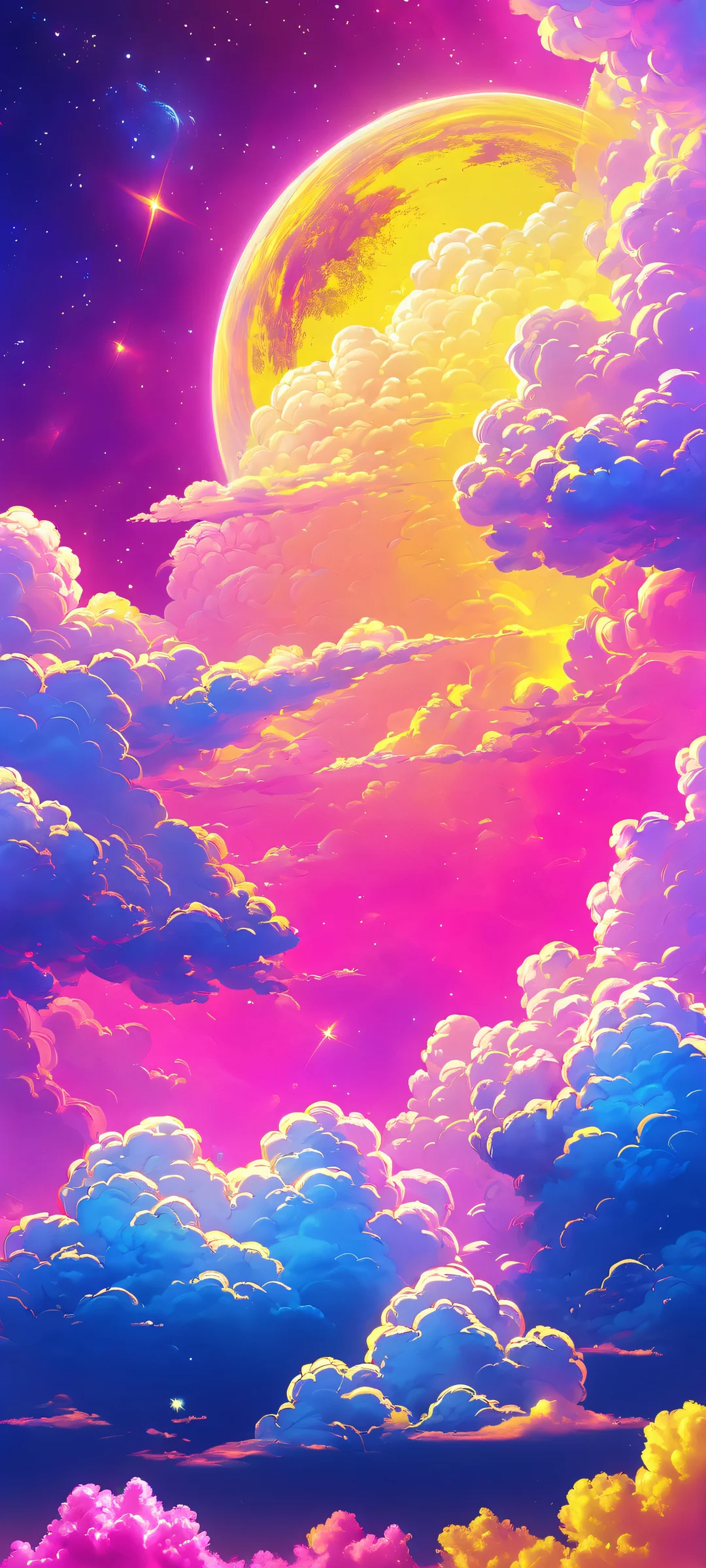 A stunning cloudscape at night, perfectly optimized for iPhone/Android and other mobile devices.