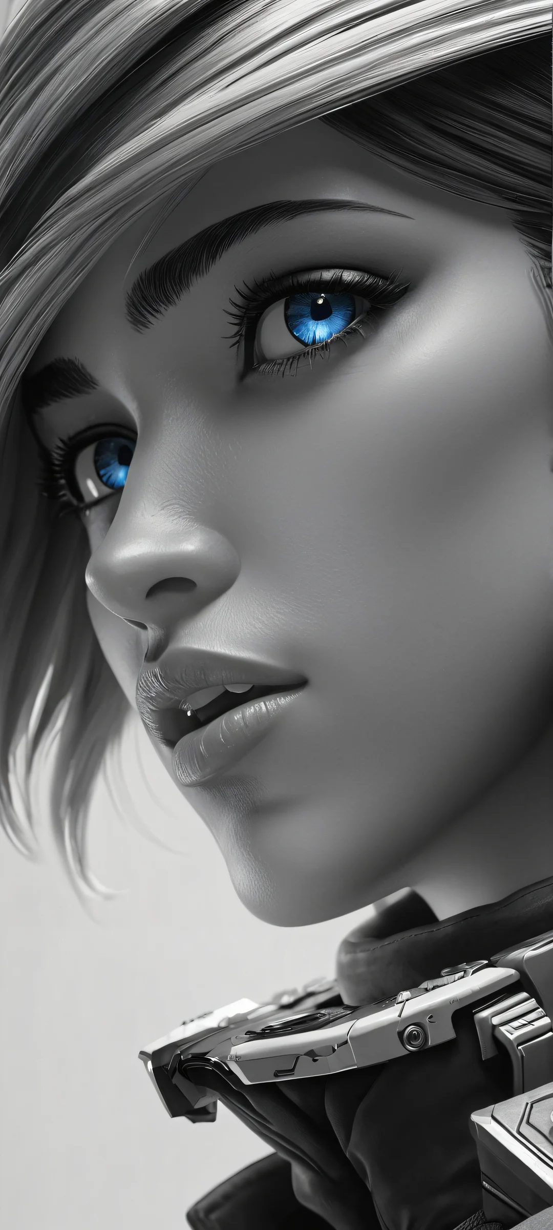 Highly detailed digital art of video game characters in a futuristic cyberpunk landscape, perfect for iPhone and Android home screens.