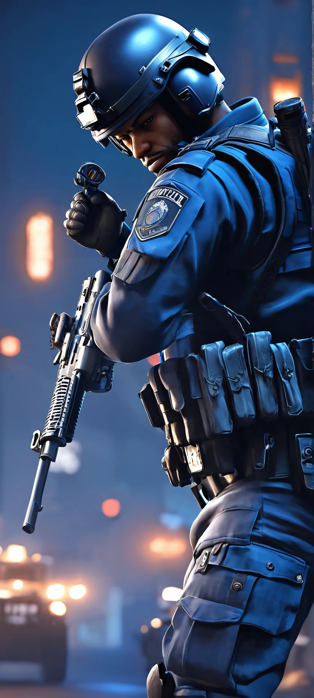 A stunning digital art piece featuring video game characters in a gritty cyberpunk setting, perfectly optimized for iPhone and Android home screens.