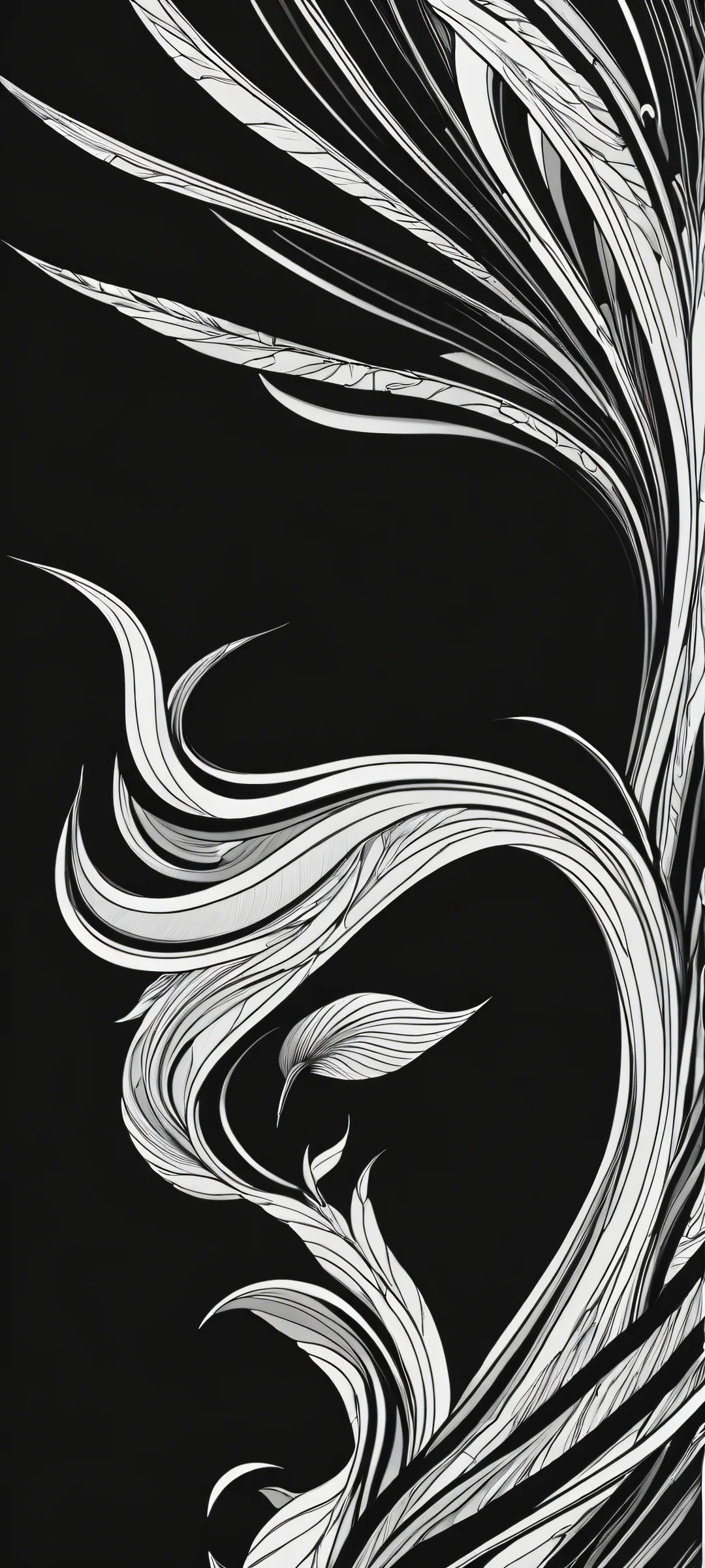 iPhone and Android users will love this dramatic black and limited palette illustration featuring bold lineart. Perfectly optimized for home screens.