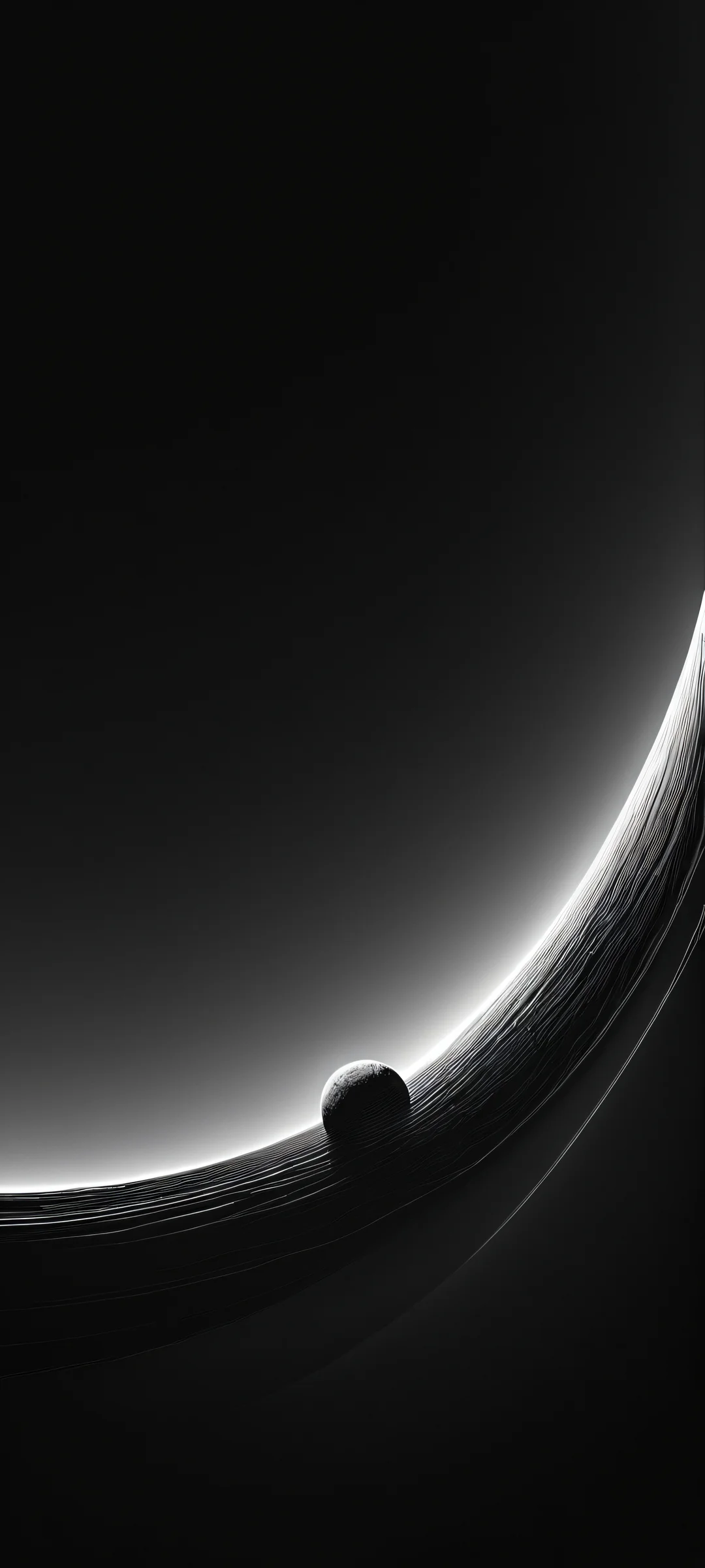 A stunning iPhone/Android wallpaper featuring a high-contrast illustration of a misty oasis under the stars, perfect for your mobile home screen.