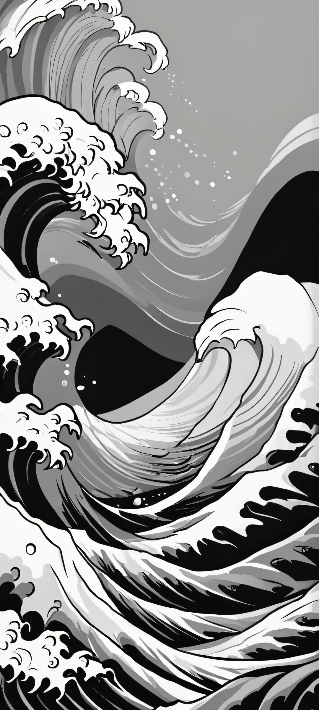 Breathtaking vertical mobile phone wallpaper of Popwave illustration, perfect for iPhone and Android home screens.