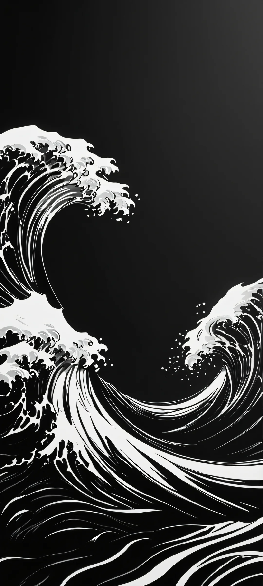 A stylized oasis at night, perfectly suited for iPhone and Android home screens.