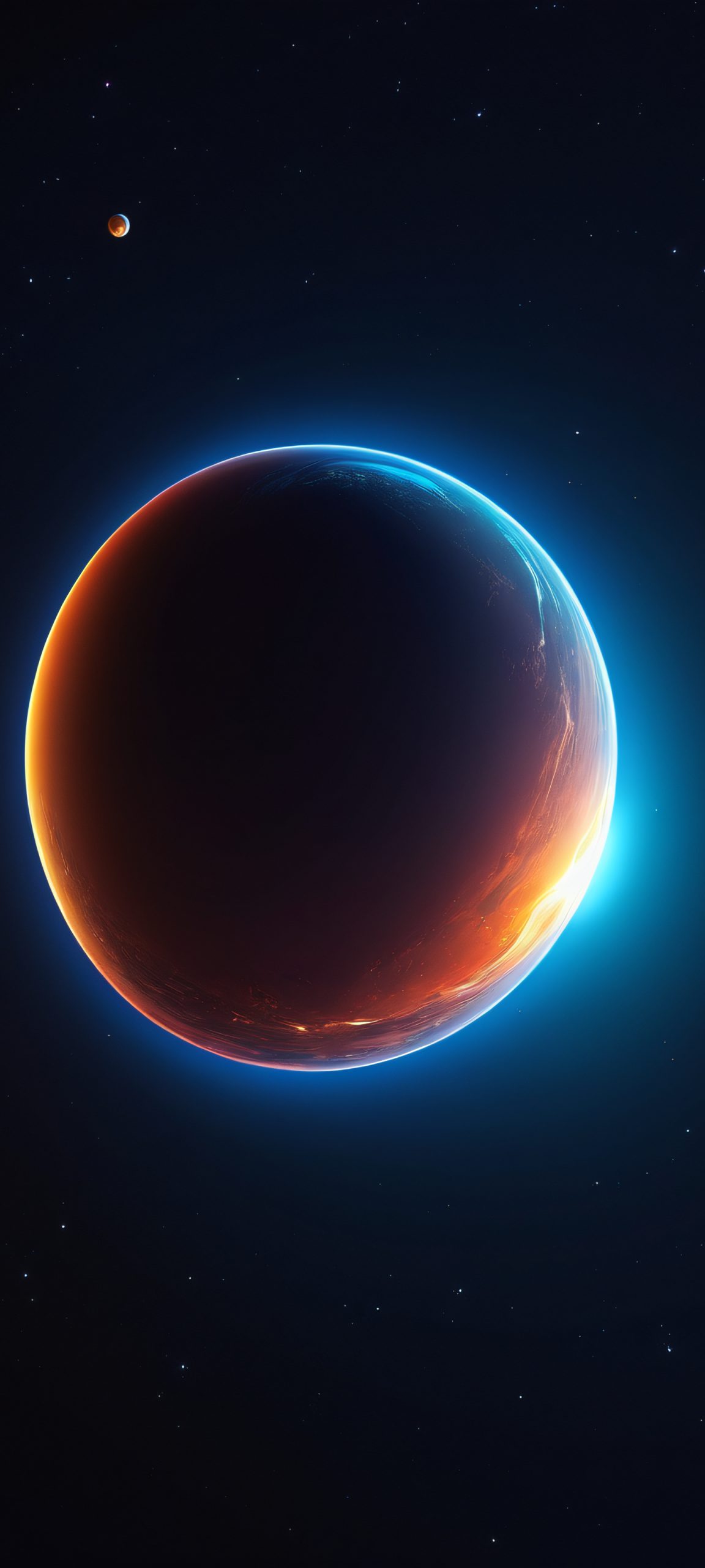 A stunning digital masterpiece for your iPhone or Android home screen, featuring a beautiful orbital design in black and white