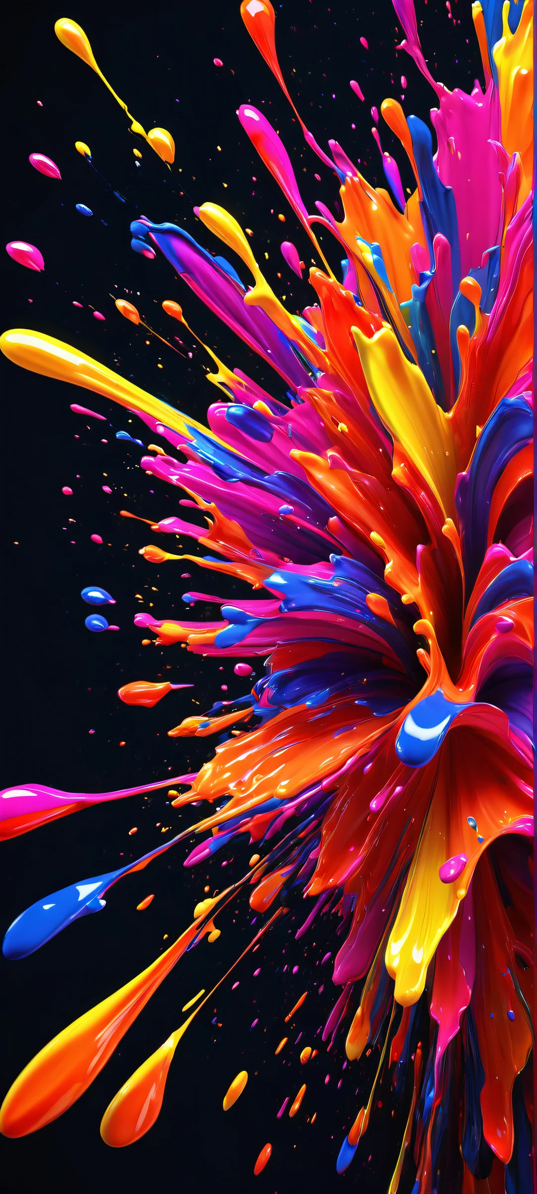 A vibrant neon dreamscape perfect for iPhone and Android home screens.
