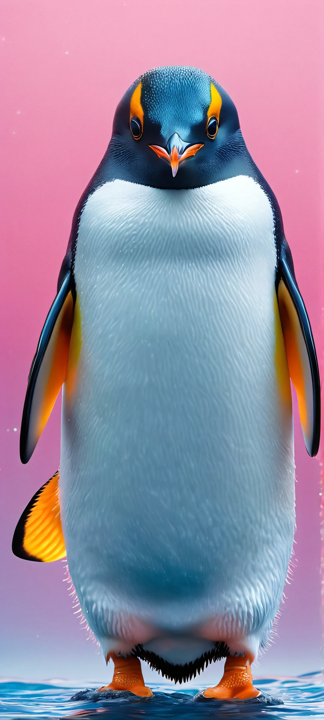 A stunning hybrid creature amidst lush greenery and flowing water - perfectly suited for iPhone/Android home screens.