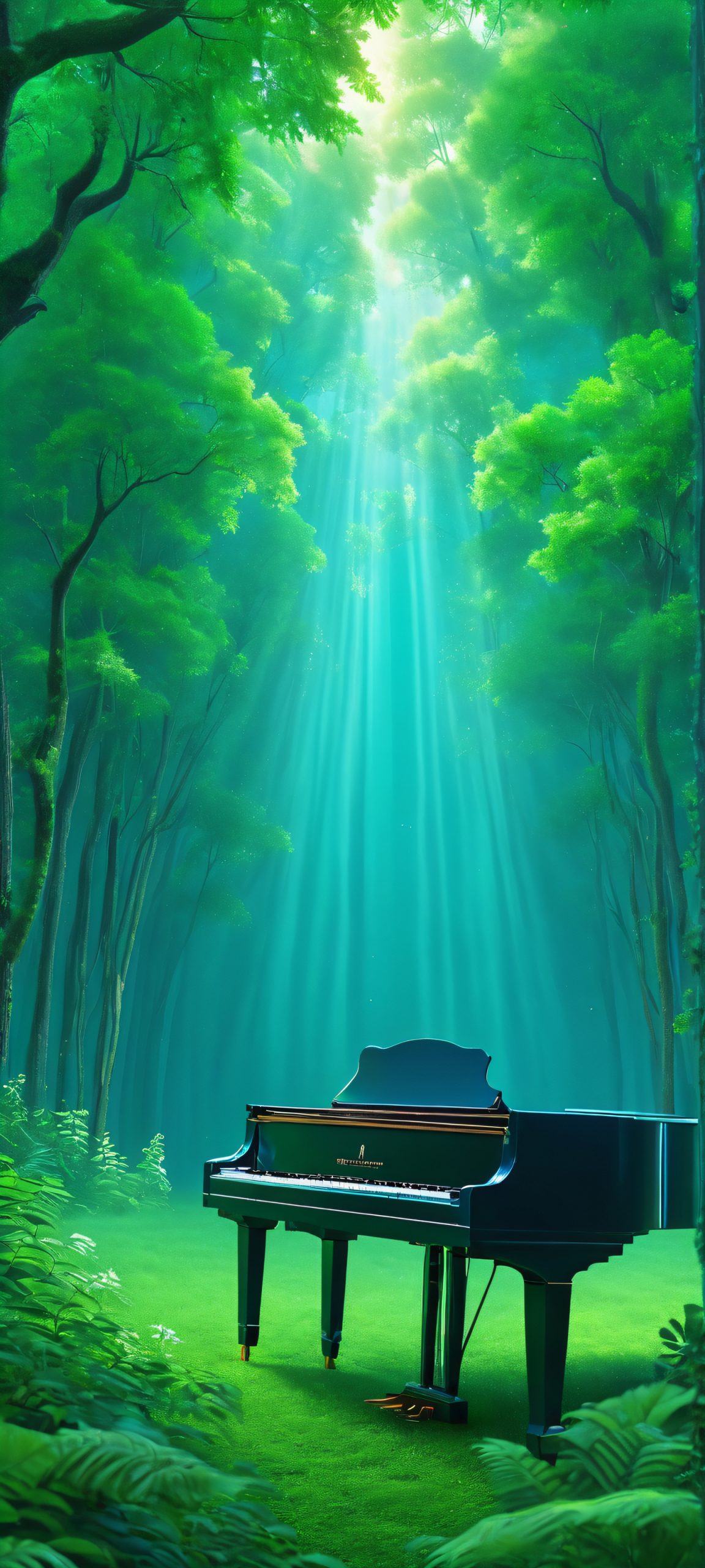 piano forest surreal masterypiece scaled