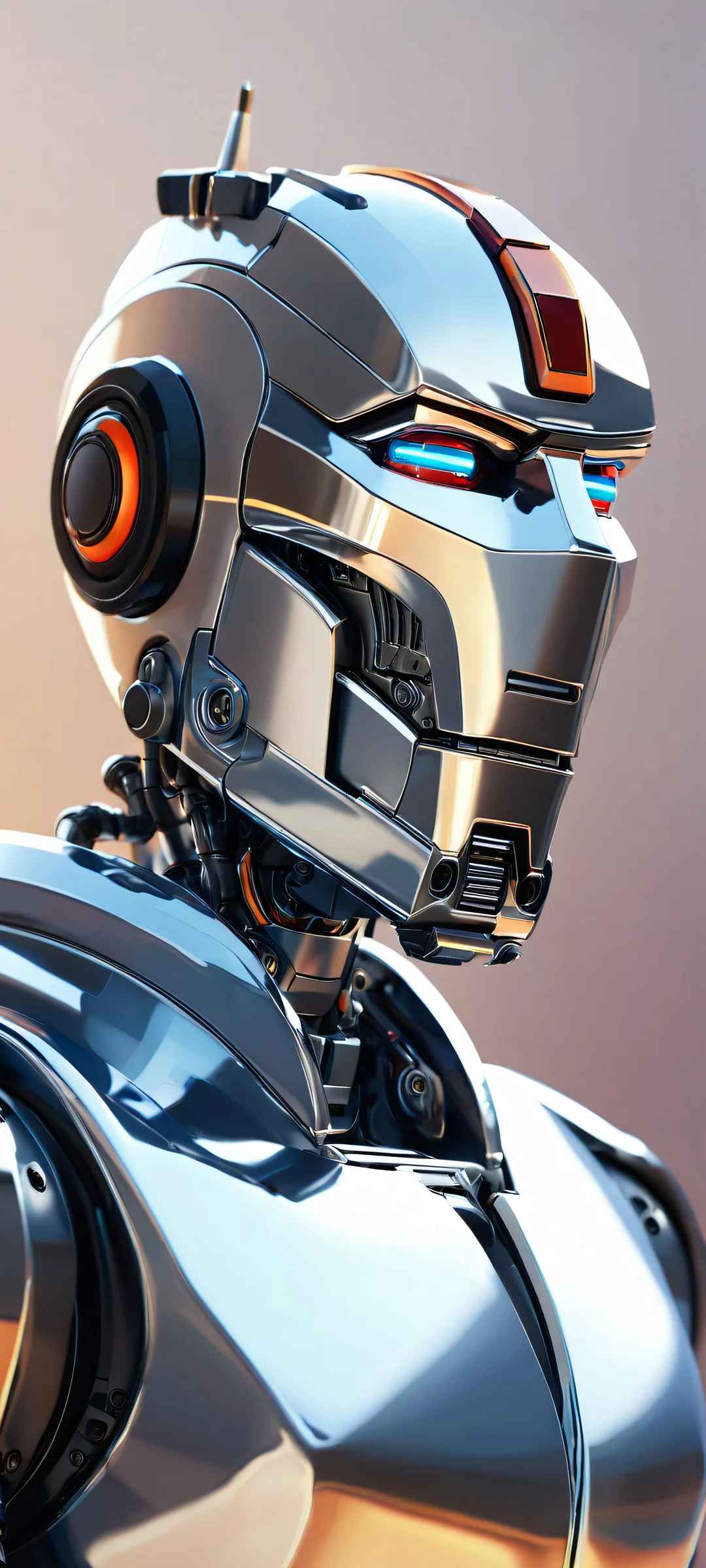 iPhone and Android users will love this pixelated robot wallpaper in bright #FFC499. A true masterpiece for mobile phone home screens!