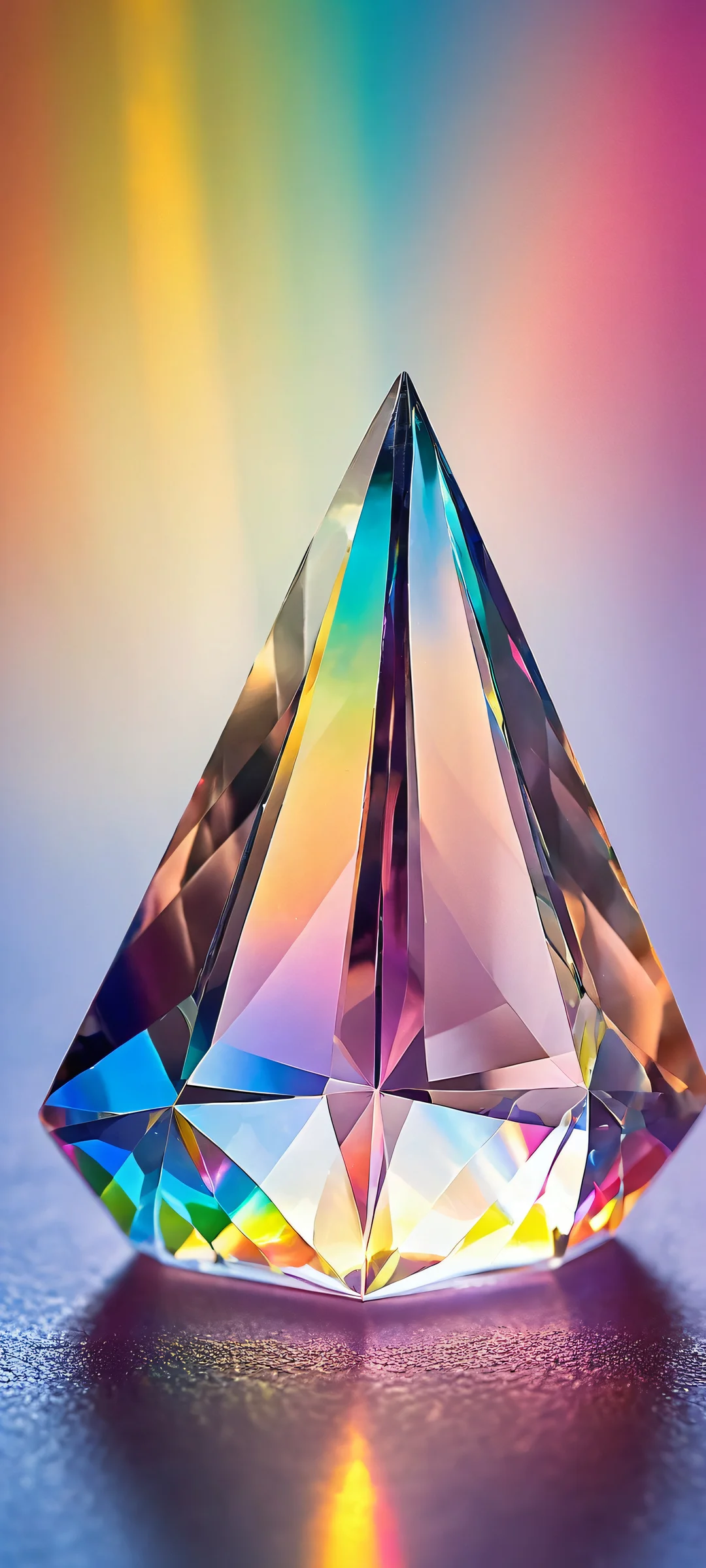 iPhone and Android users can marvel at the stunning display of light dispersion on a glass prism, with vibrant and shimmering colors that dance across their mobile device's screen.