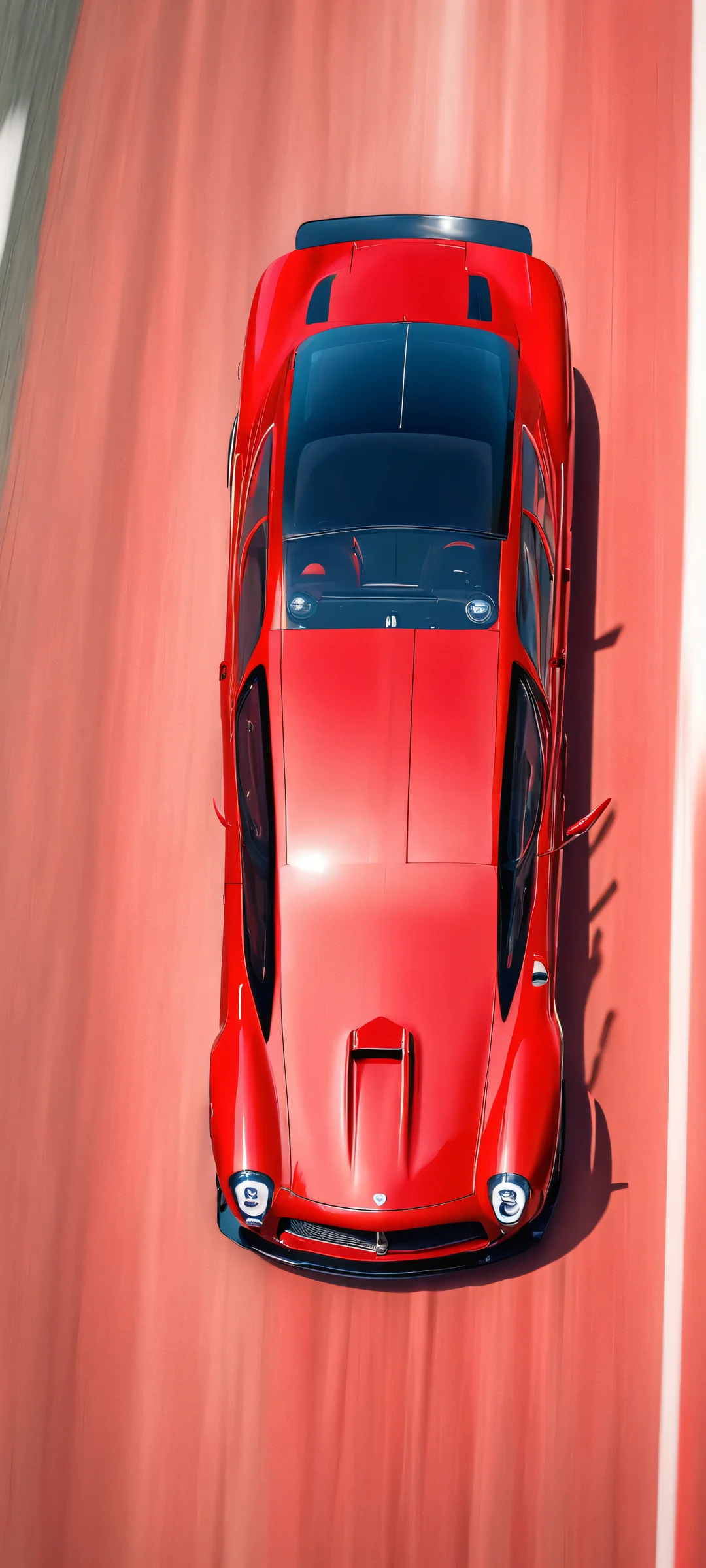Fast cars racing on a track with motion blur and daylight. Perfect for iPhone/Android home screens.