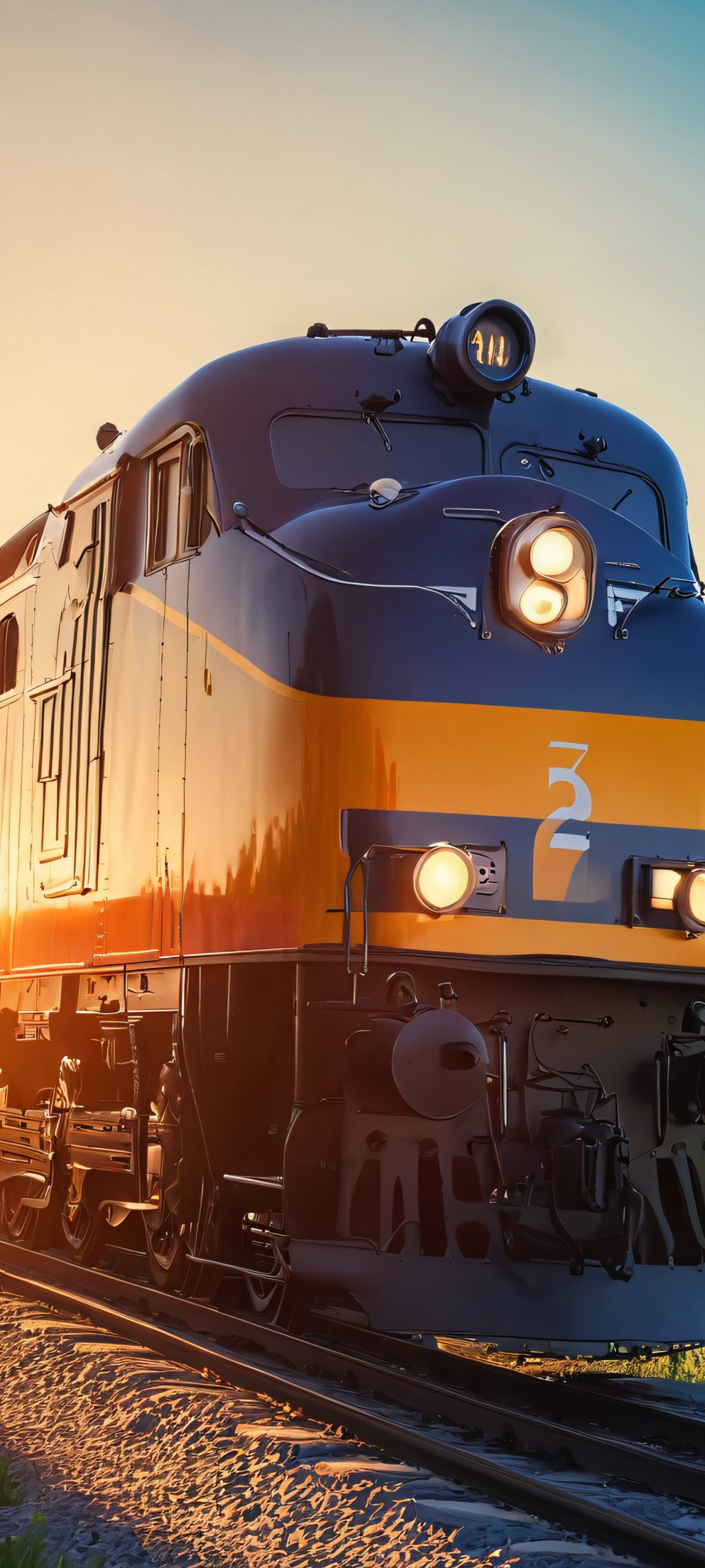 Breathtaking train railway landscape for iPhone/Android - Perfect for home screens