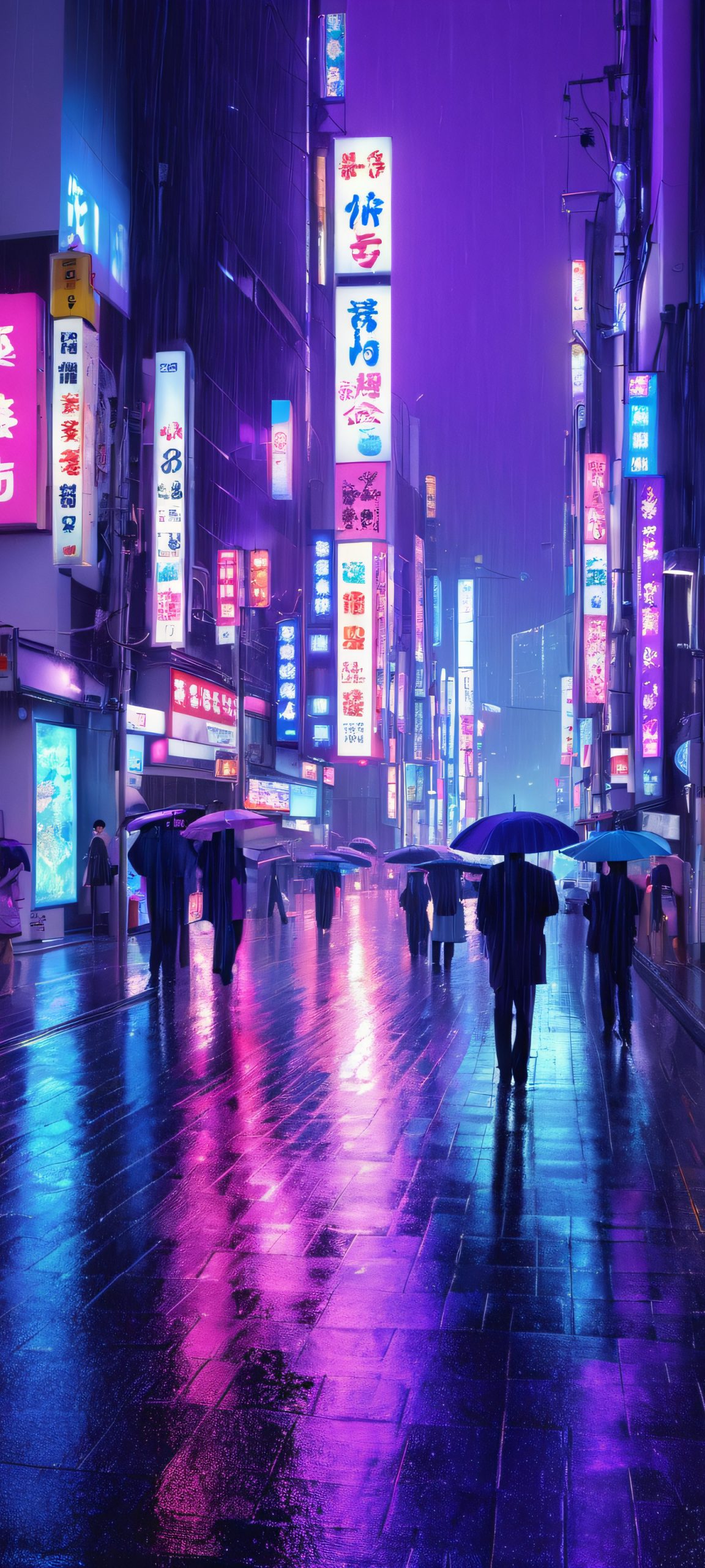rainy tokyo nightscape mobile wallpaper 1 scaled