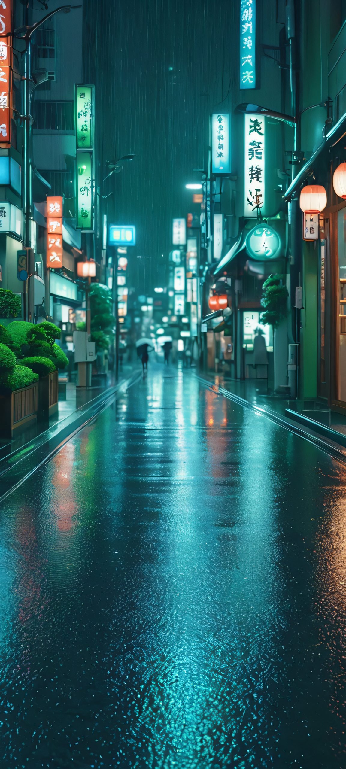 rainy tokyo nightscape mobile wallpaper scaled