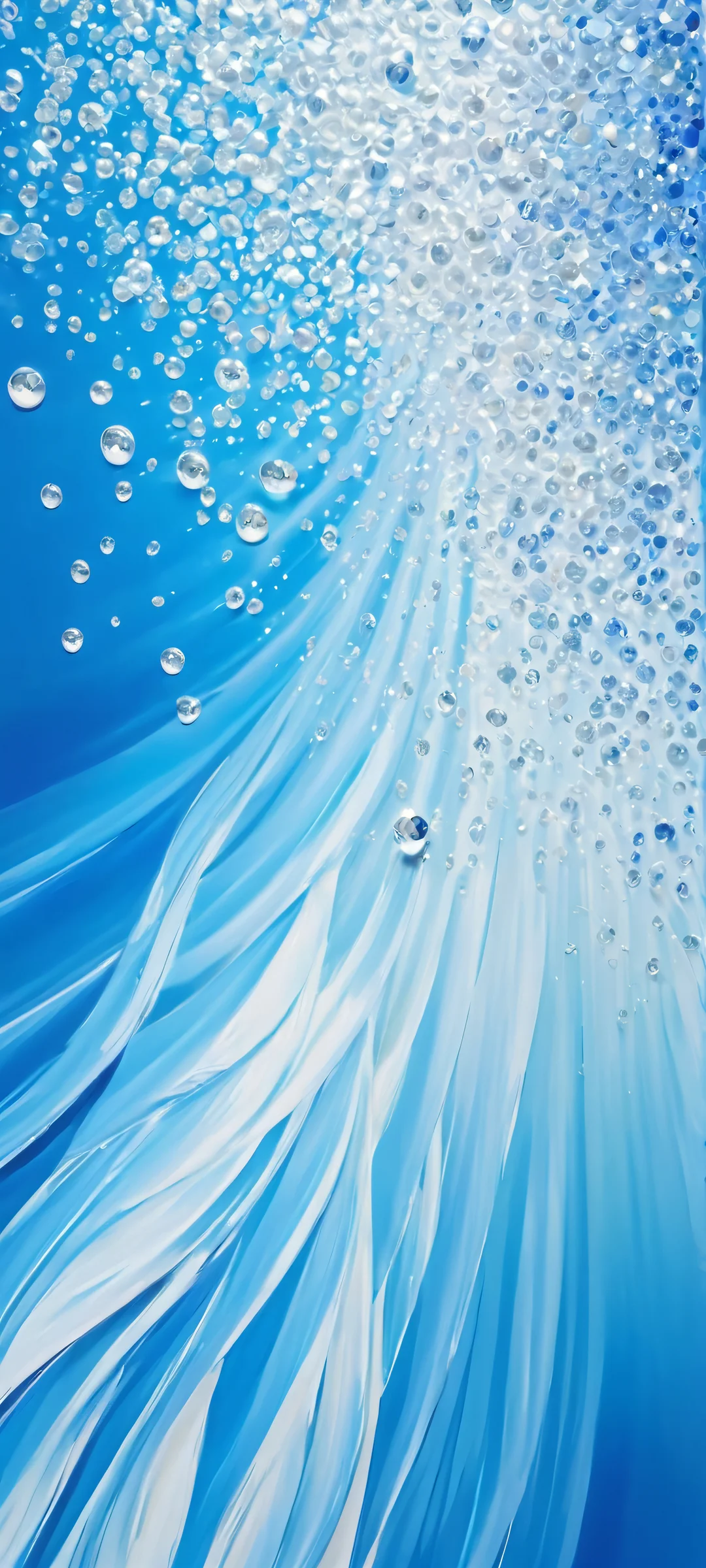 Breathtaking blue masterpiece artwork on iPhone/Android phone screen