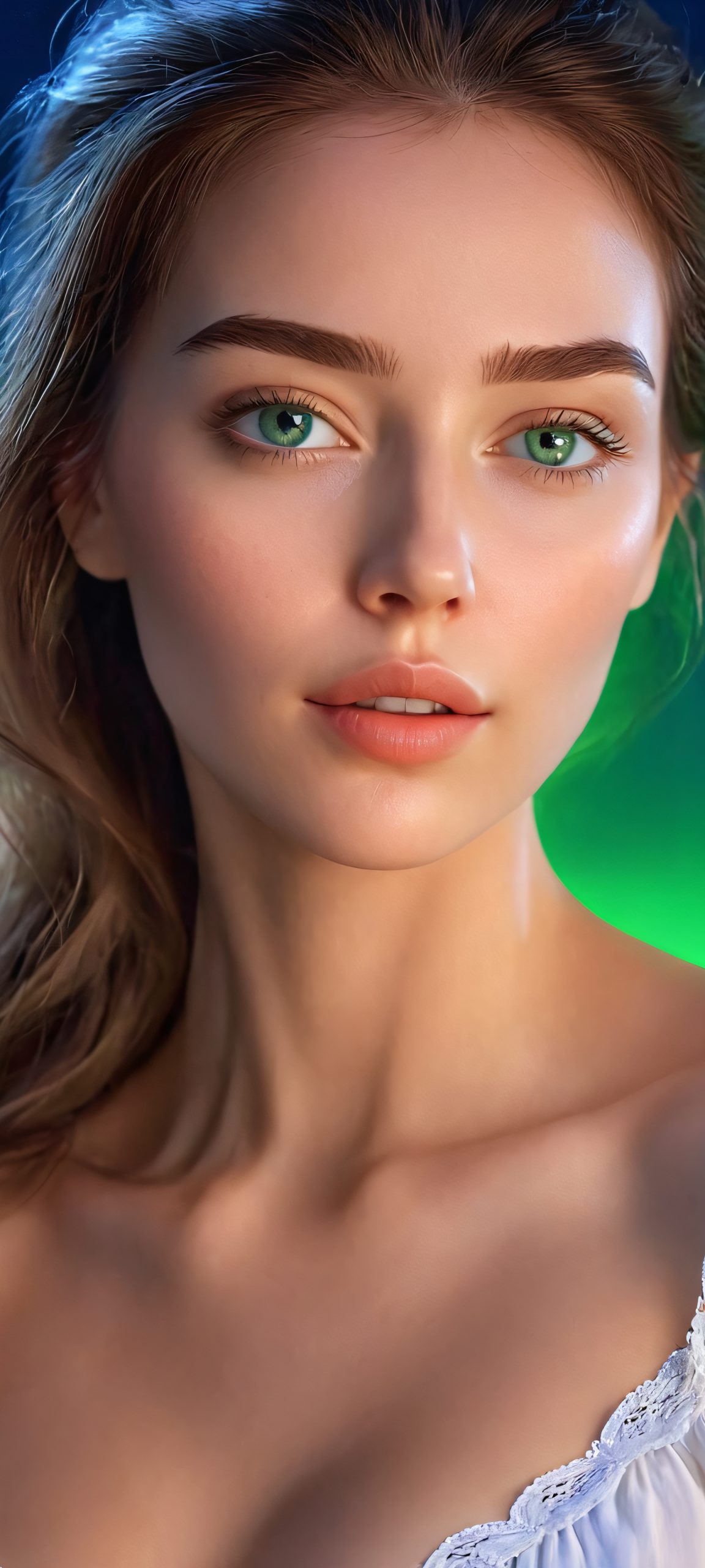 realistic woman under night sky scaled
