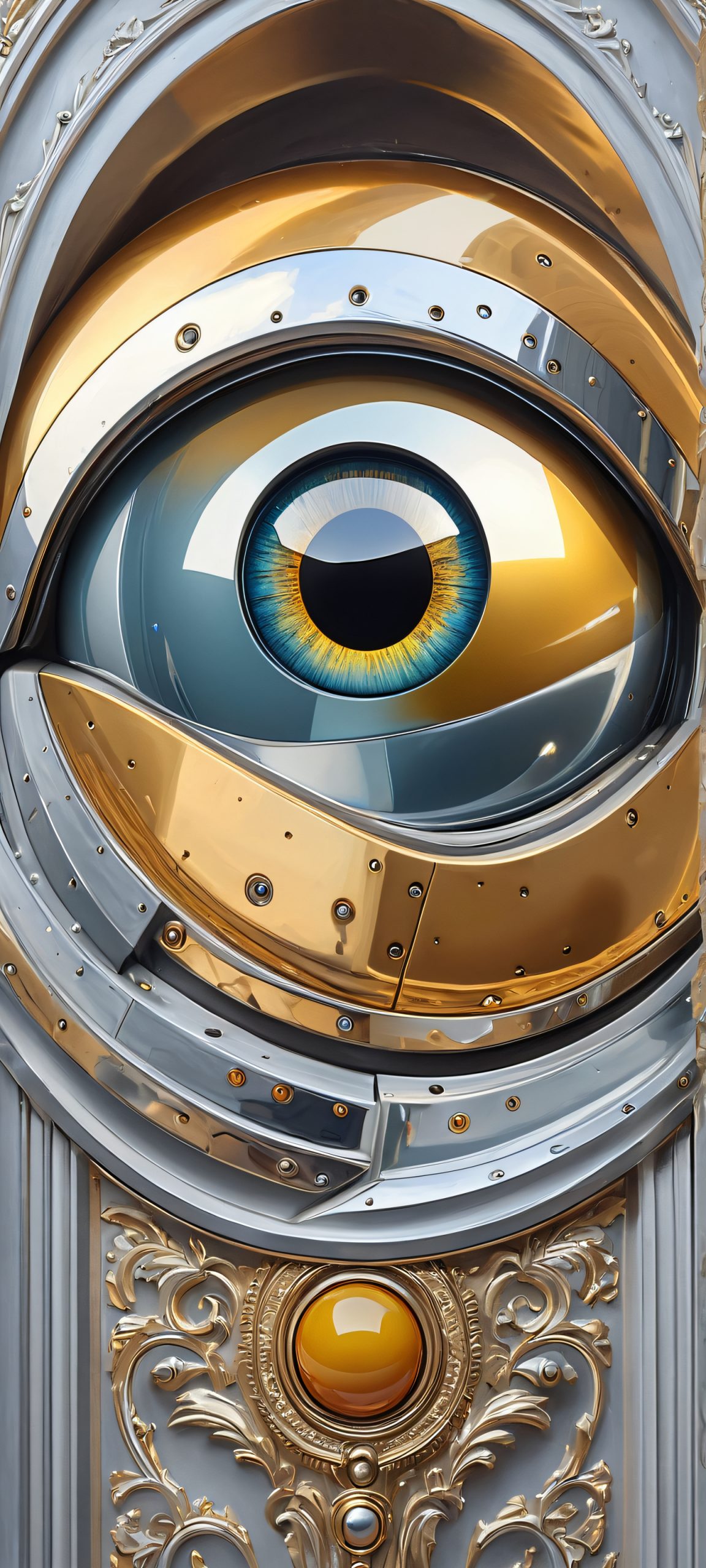 retro chrome bot gaze scaled